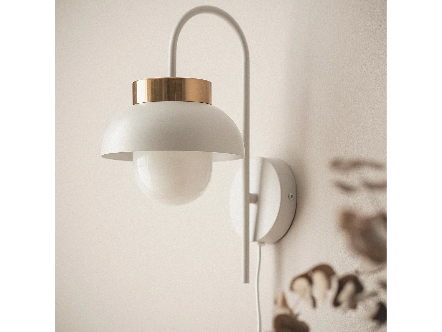 Lampe Murale Métal Geri Blanc