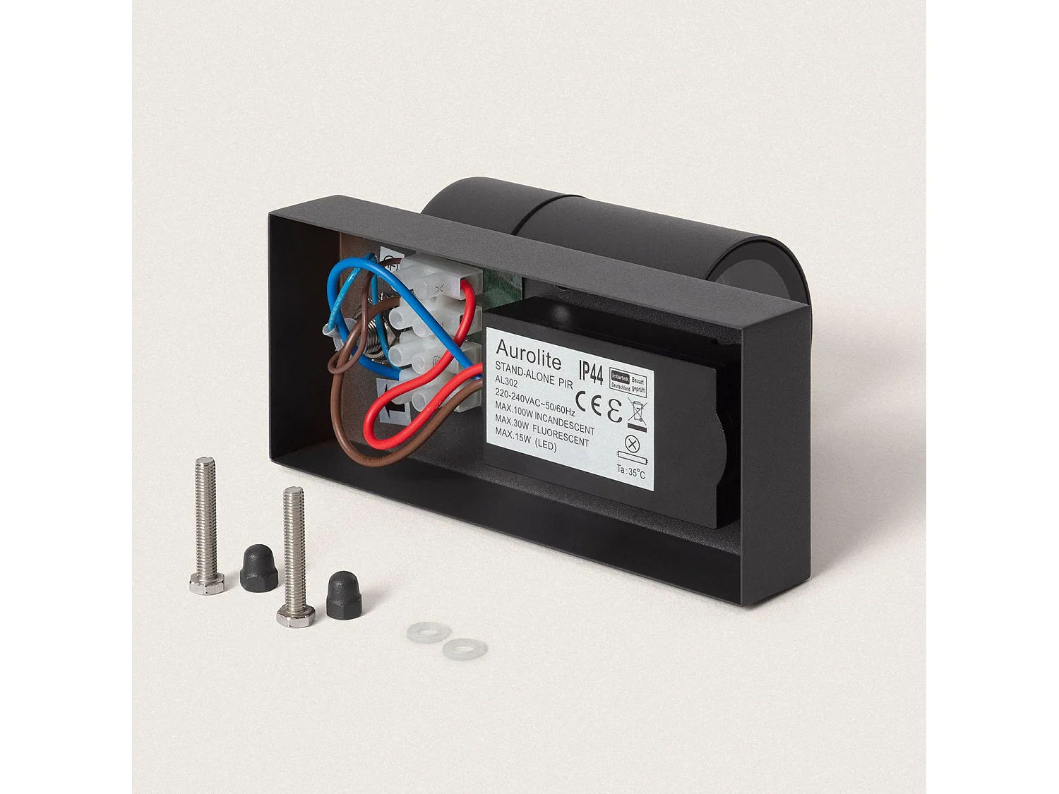 Applique Murale Extérieure Acier Inoxydable avec Capteur PIR Stone Anthracite