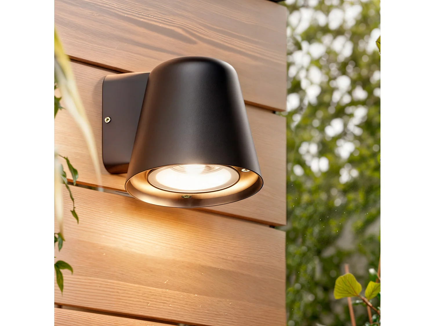 Applique da Parete per Esterni Alluminio Darjan Nero Opaco