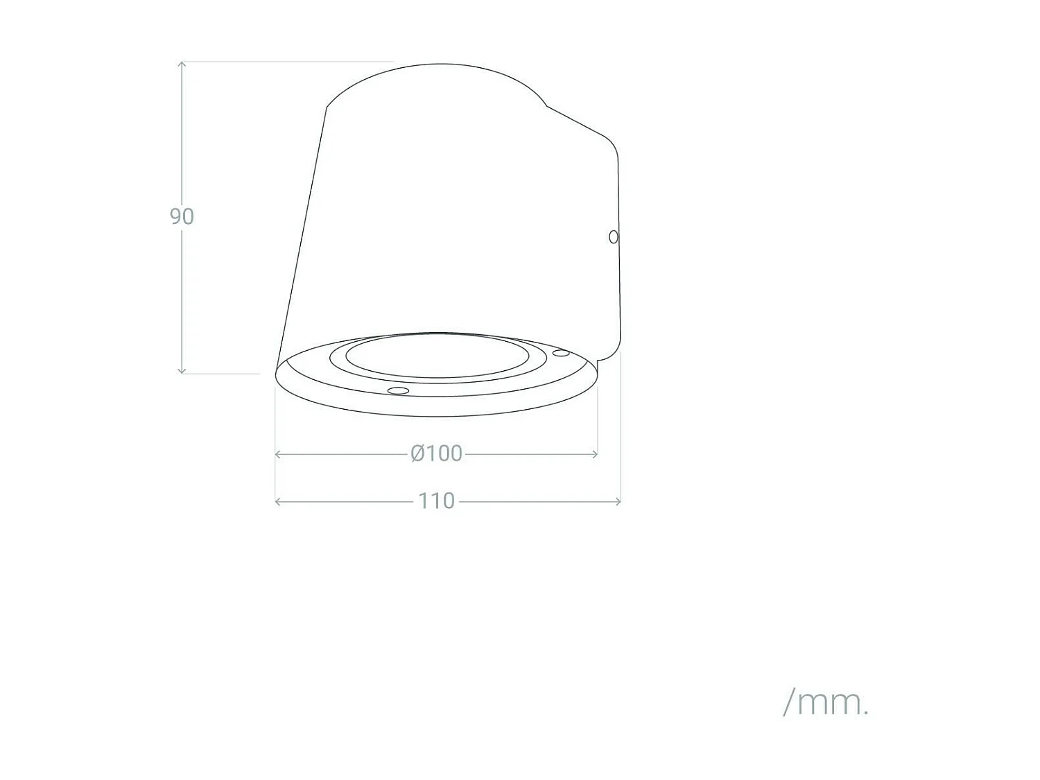 Applique Murale Extérieure Aluminium Darjan  Noir mat