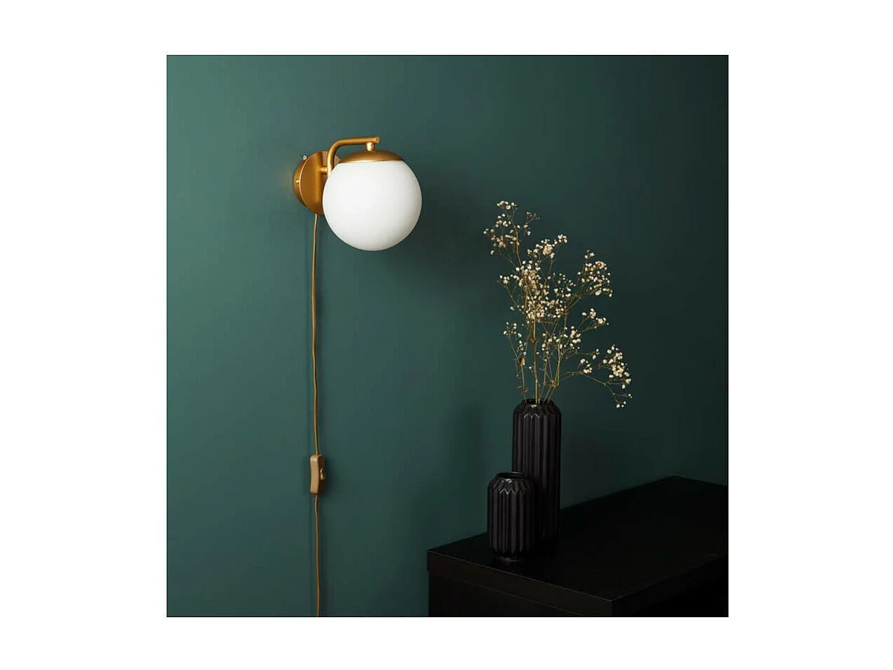 Lámpara de Pared de Metal y Cristal Moonlight Cosmic Dorado