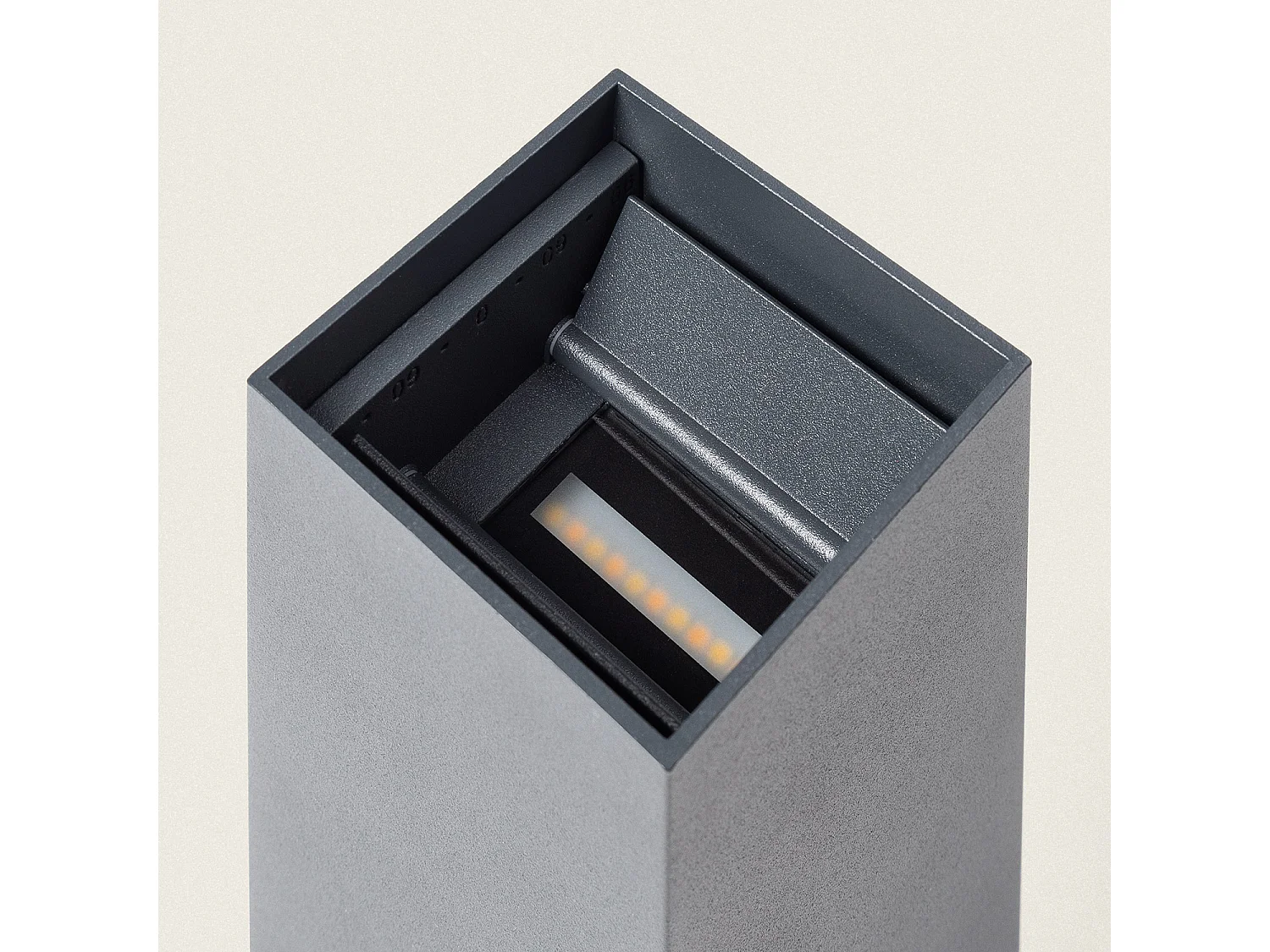 Applique da Parete per Esterno LED 10W Alluminio Doppia Luce CCT Selezionabile Oscilum Square Antracite