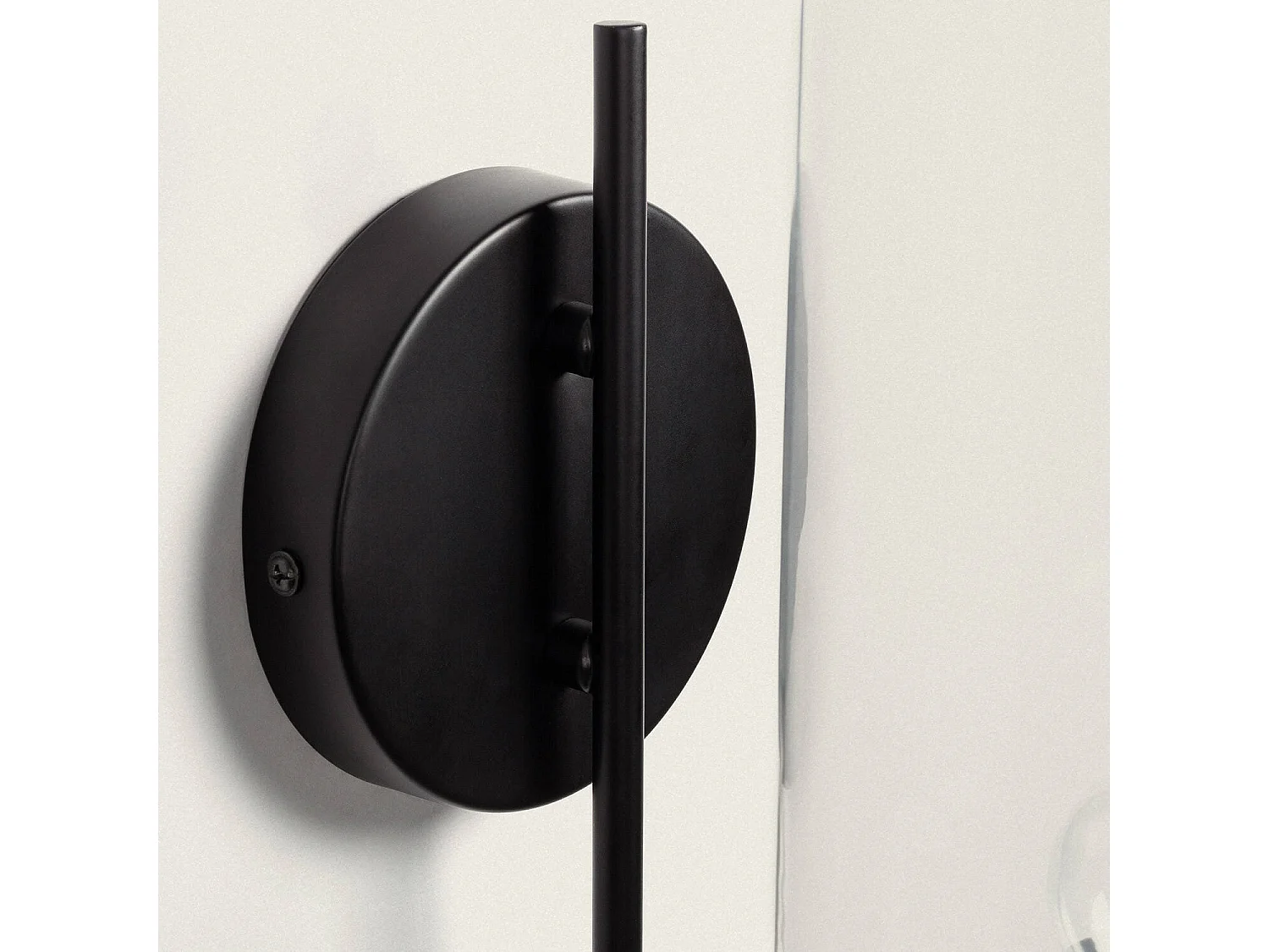 Applique da Parete Esterno Metallo e Vetro Dubah Nero