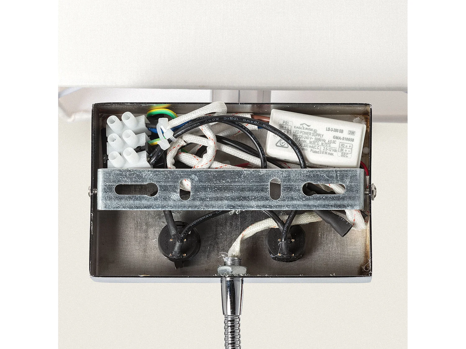 Applique Murale Métal  avec Flex LED de Lecture Waldorf  Argent