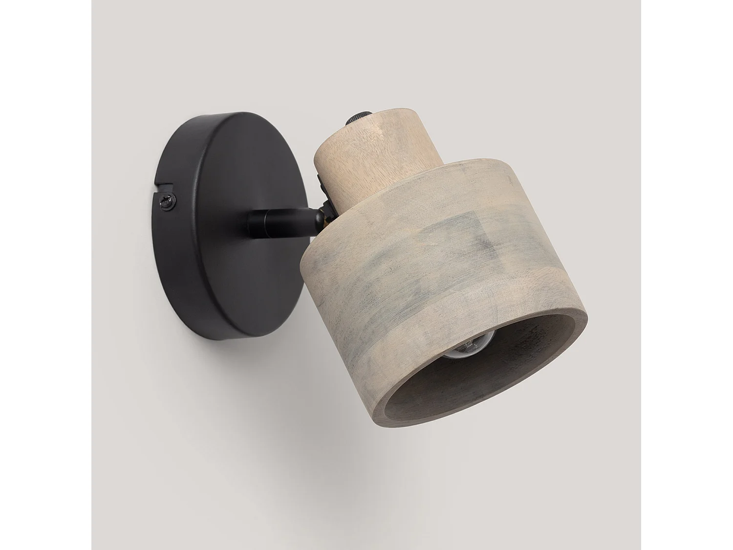 Applique Murale Bois Elba ILUZZIA Gris