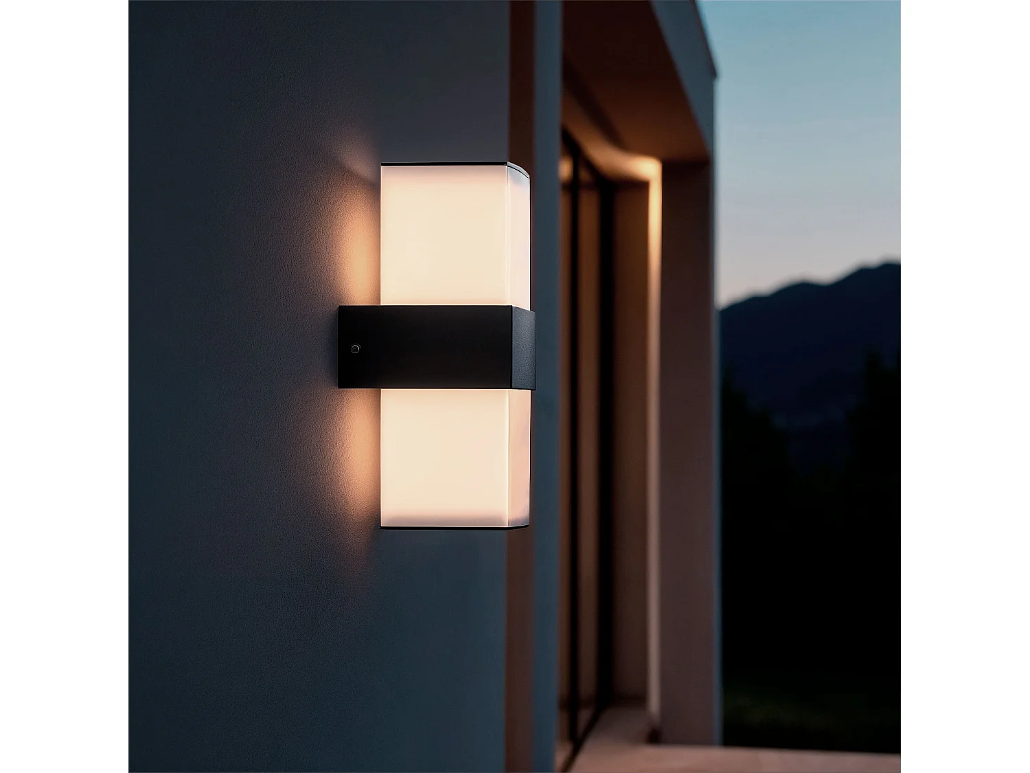 Applique Murale LED Extérieure 12W Aluminium en Saillie Berdy Duo Noir