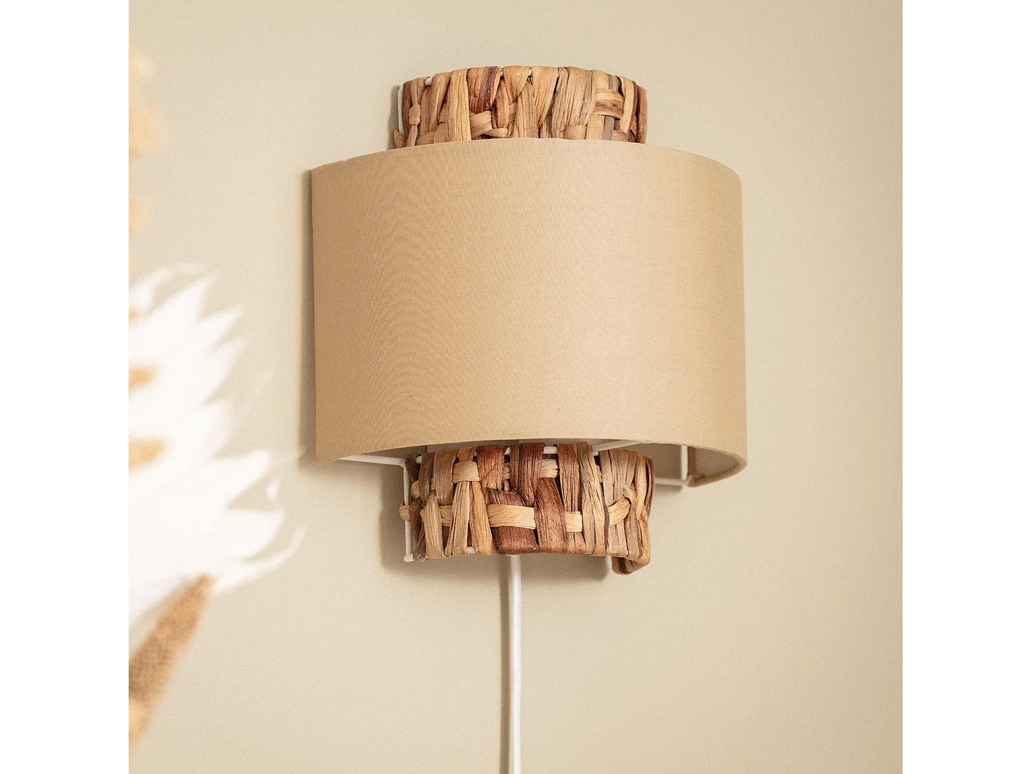 Applique Murale Fibres Naturelles Orléans Beige