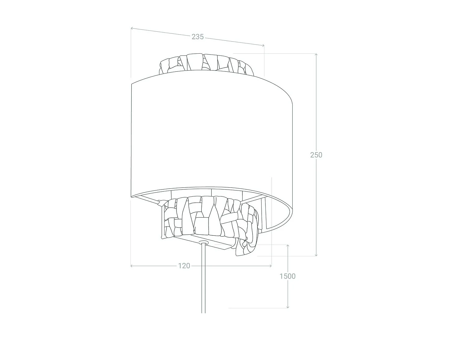 Applique Murale Fibres Naturelles Orléans Beige