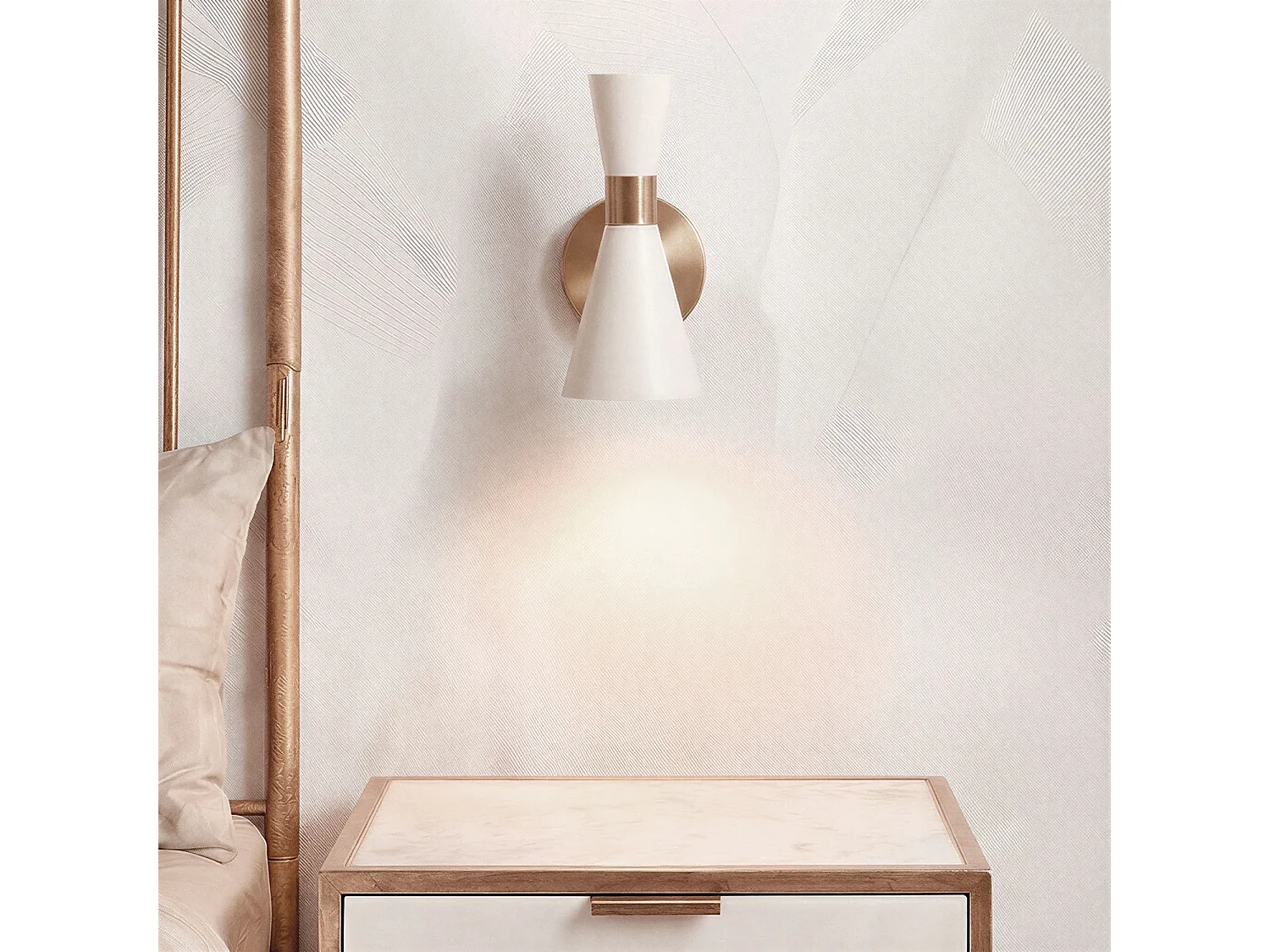 Lampada da Parete Metallo White Jigger Bianco