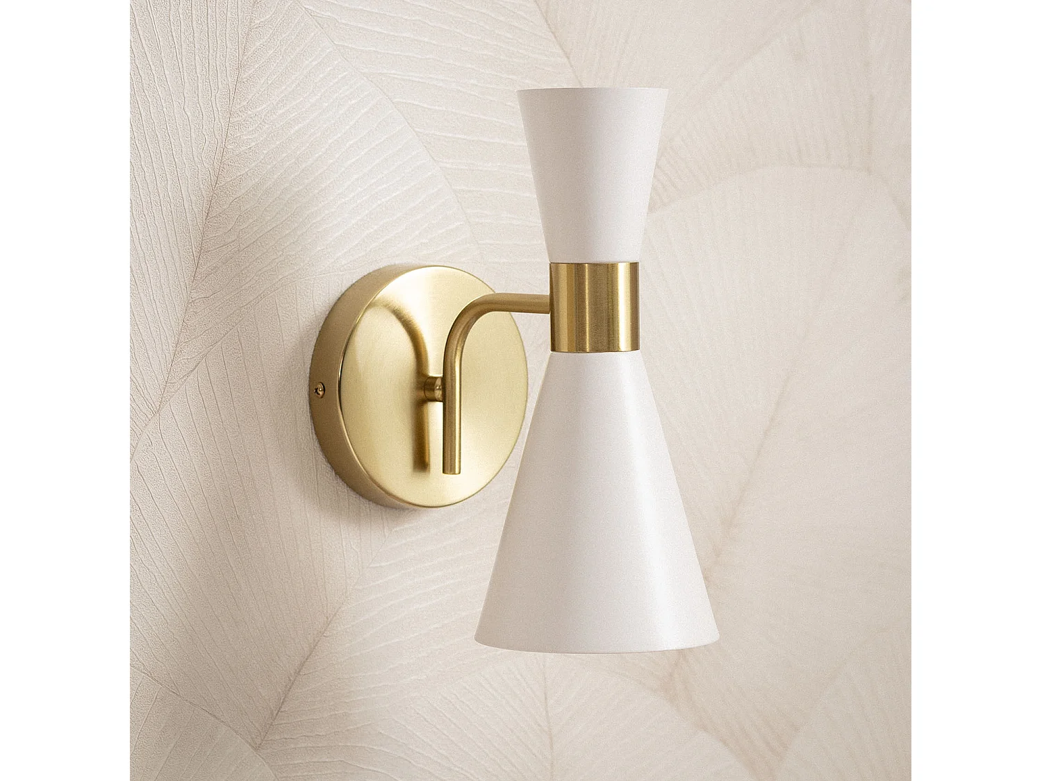 Lampada da Parete Metallo White Jigger Bianco