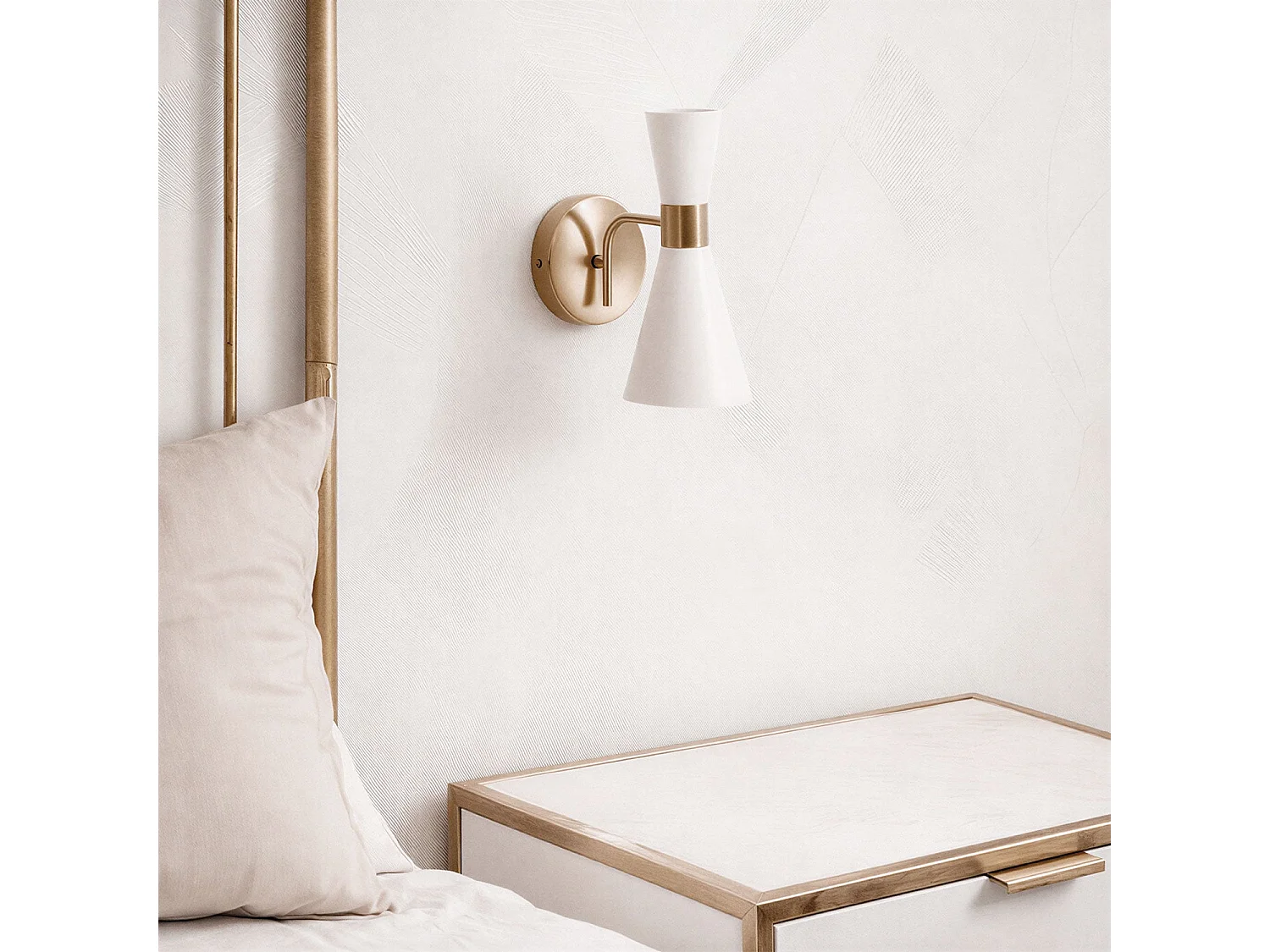 Lampada da Parete Metallo White Jigger Bianco