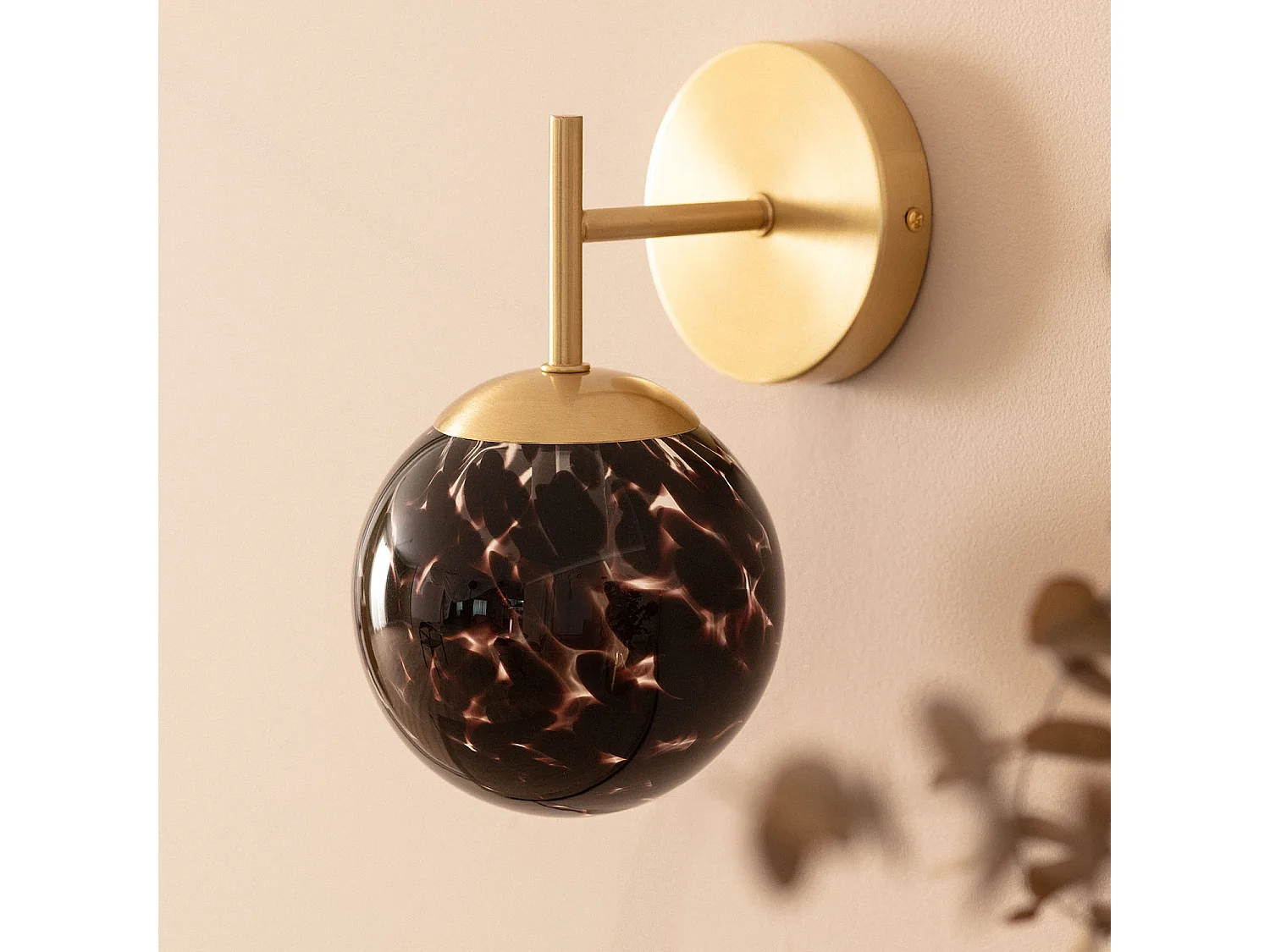 Lampe Murale Métal et Verre Pardo Doré