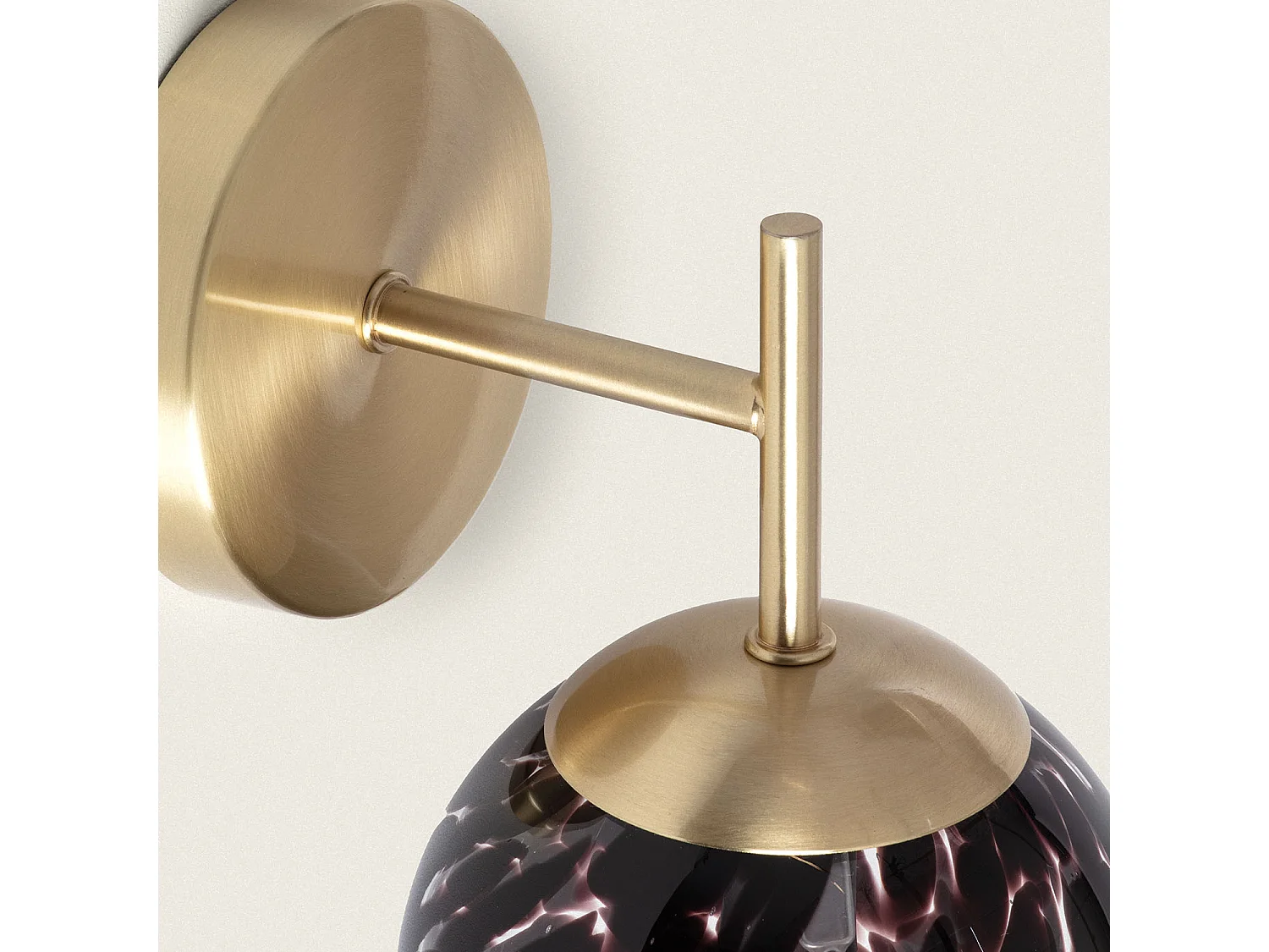 Lampe Murale Métal et Verre Pardo Doré