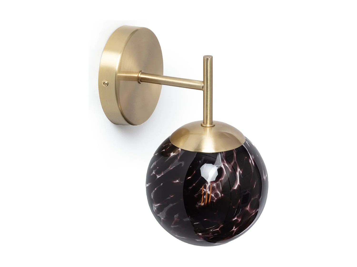Lampe Murale Métal et Verre Pardo Doré