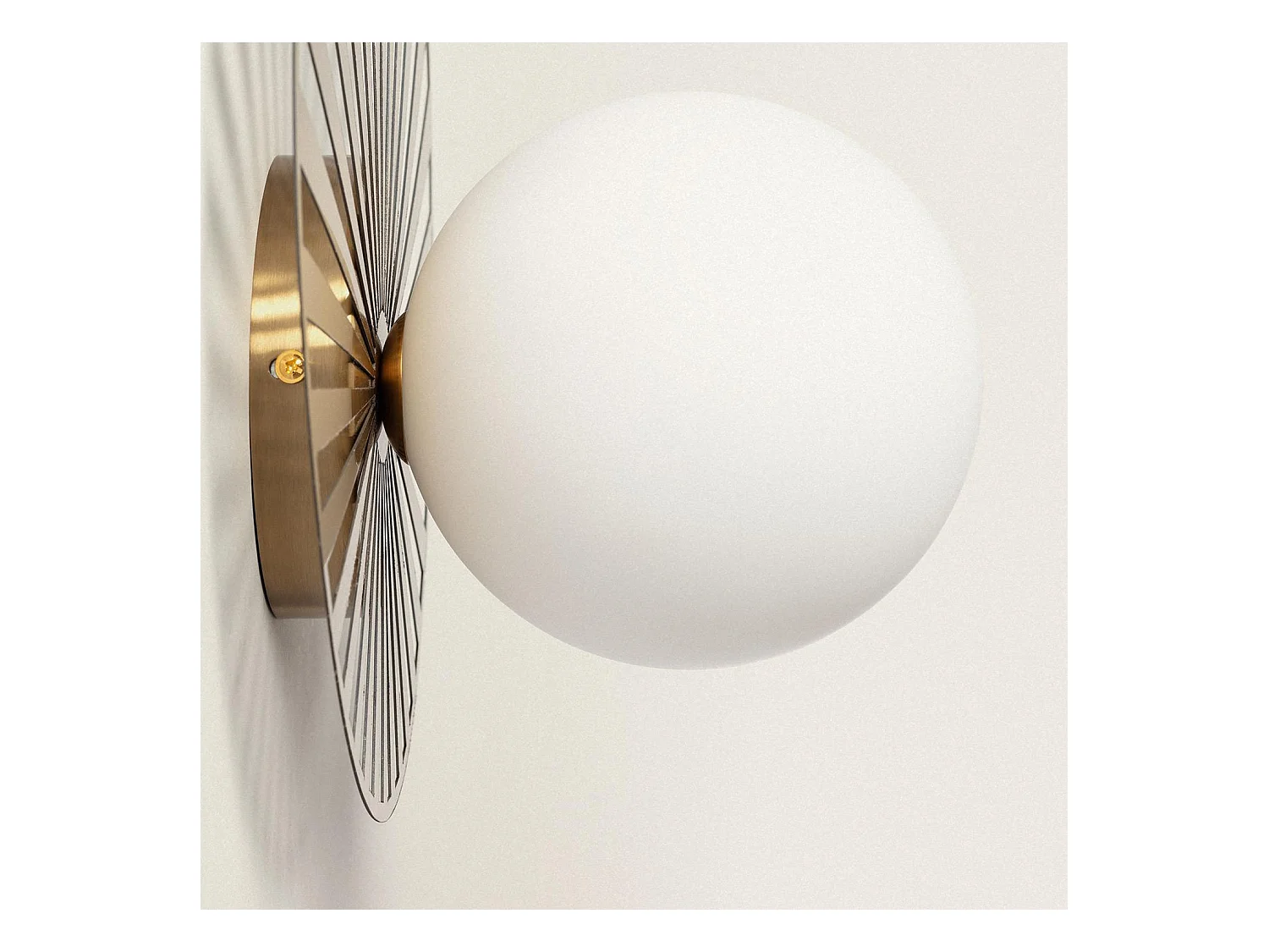 Aplique de Pared de Metal y Cristal Becquer Dorado