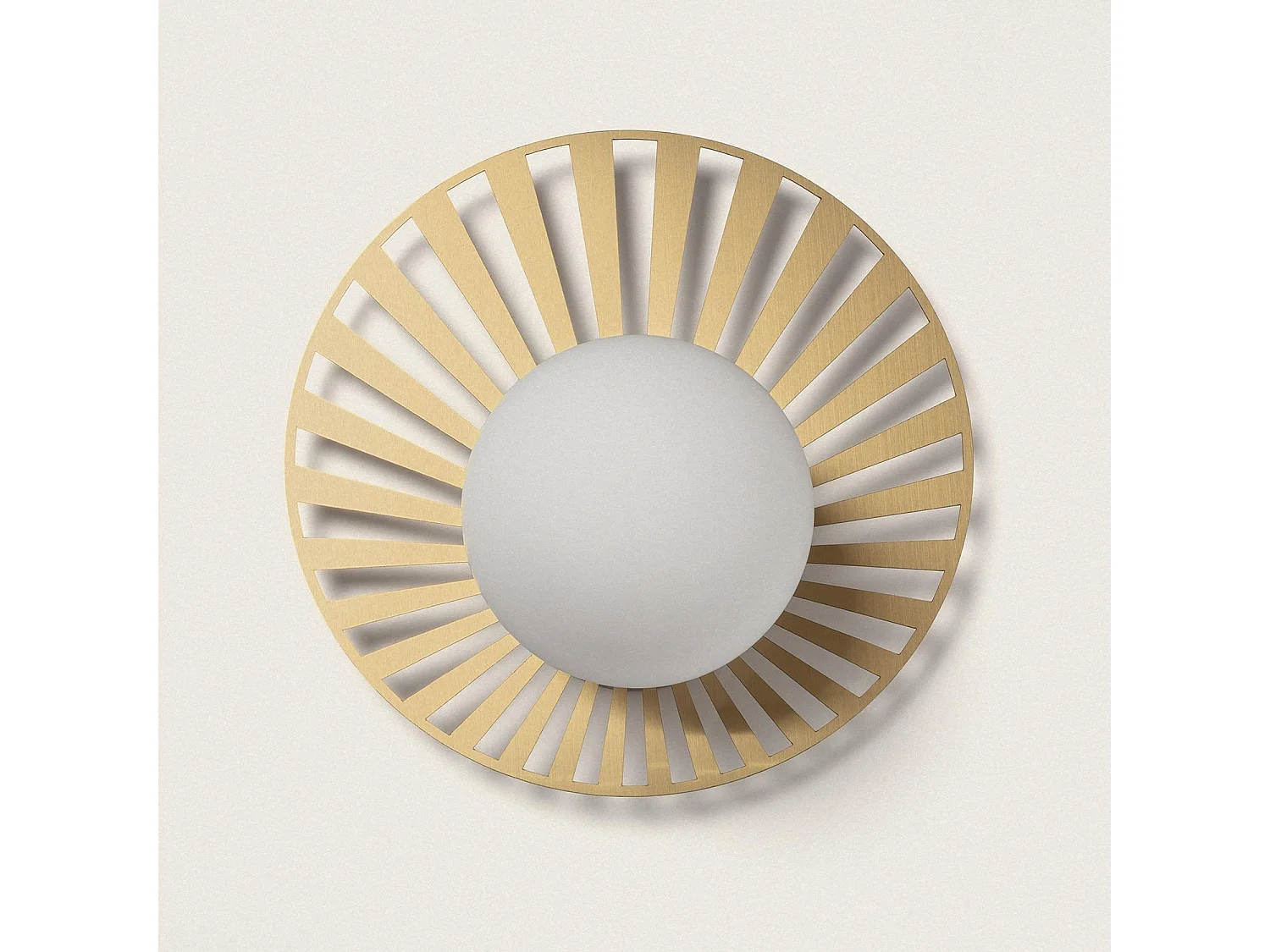 Aplique de Pared de Metal y Cristal Becquer Dorado