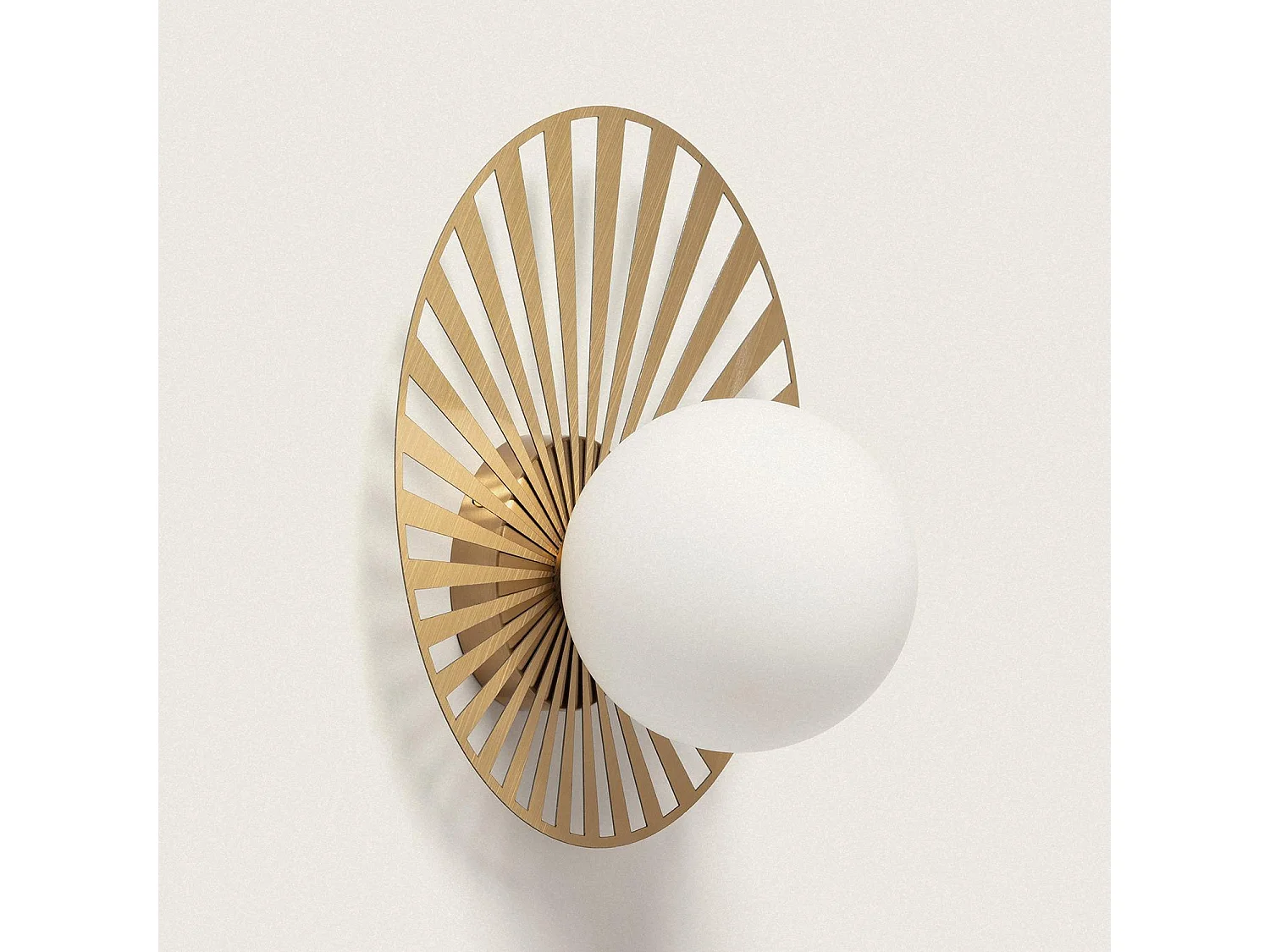 Applique Murale Métal et Verre Becquer Doré