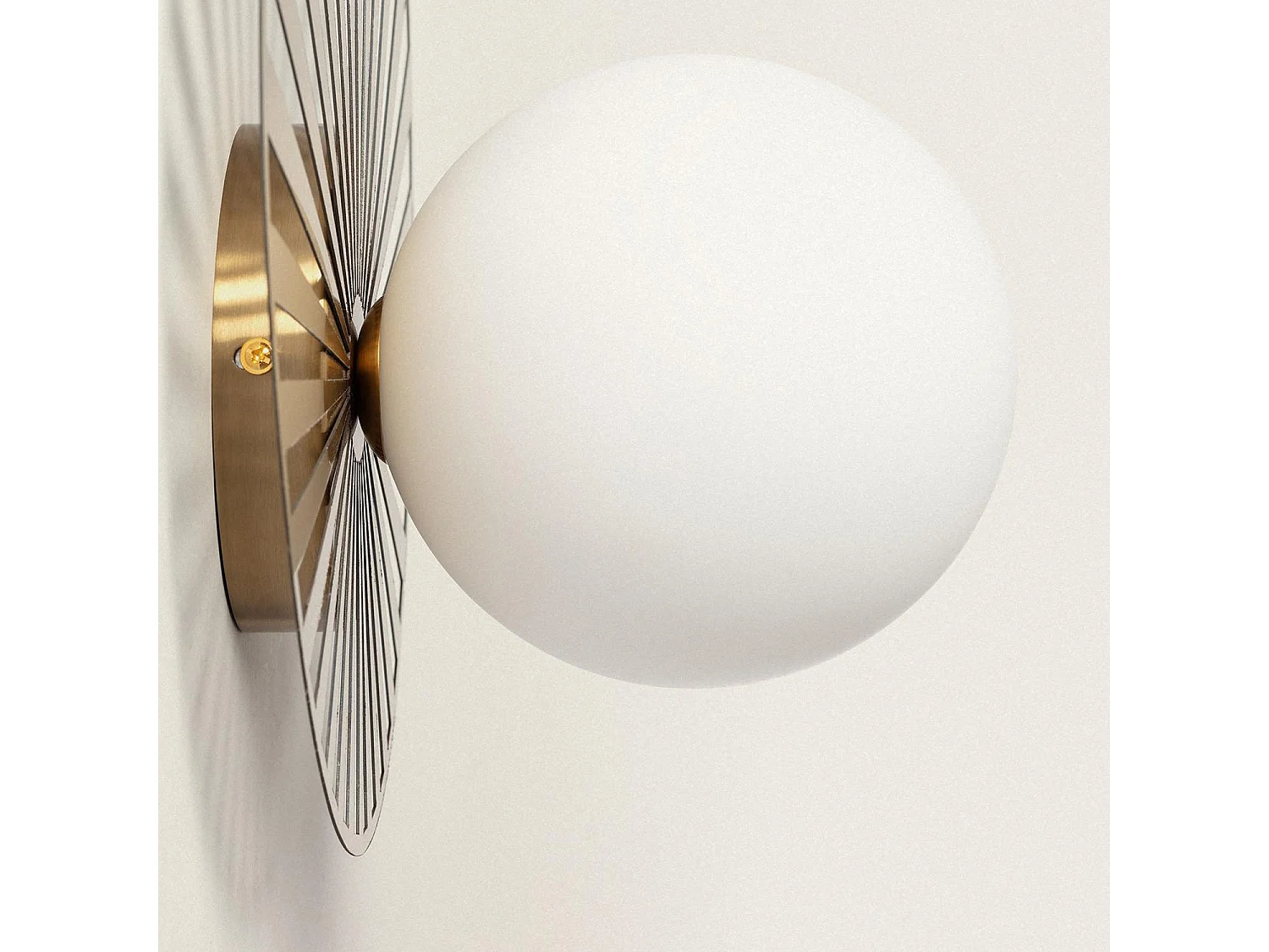 Applique Murale Métal et Verre Becquer Doré