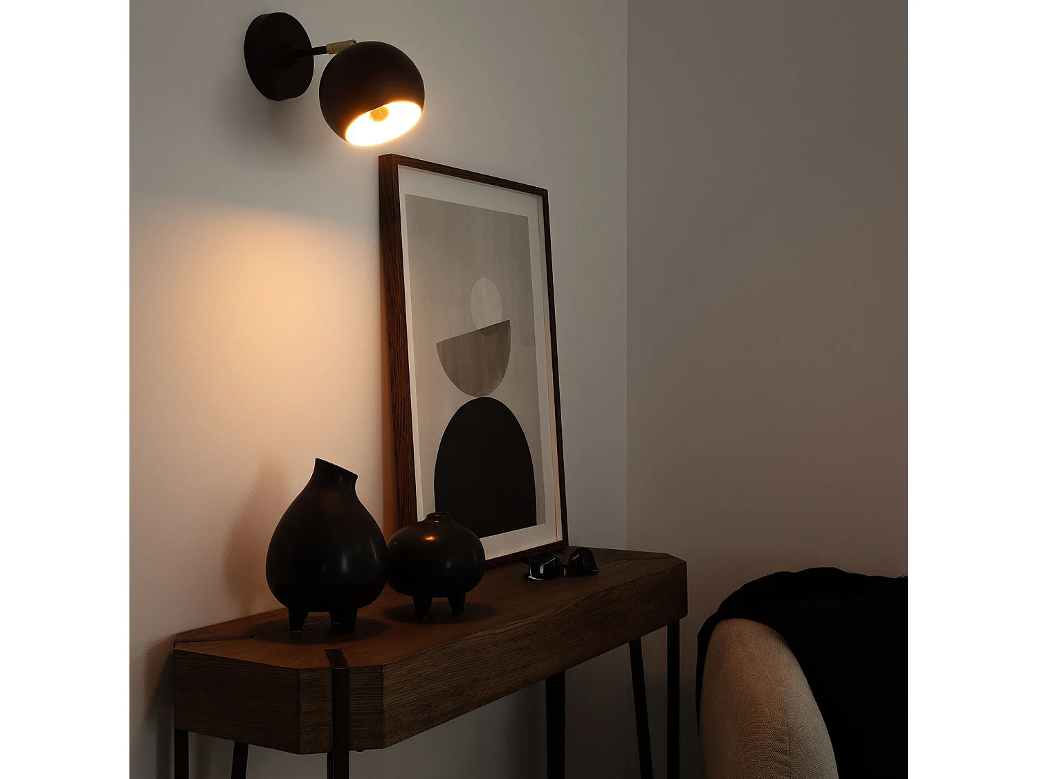 Lampada da Parete Metallo Belta Nero