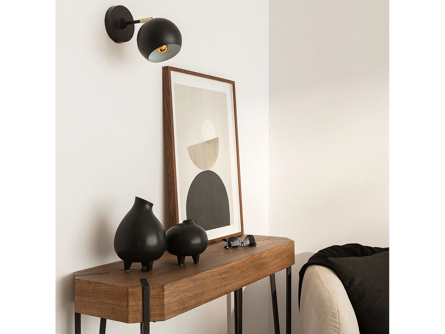 Lampe Murale Métal Belta Noir