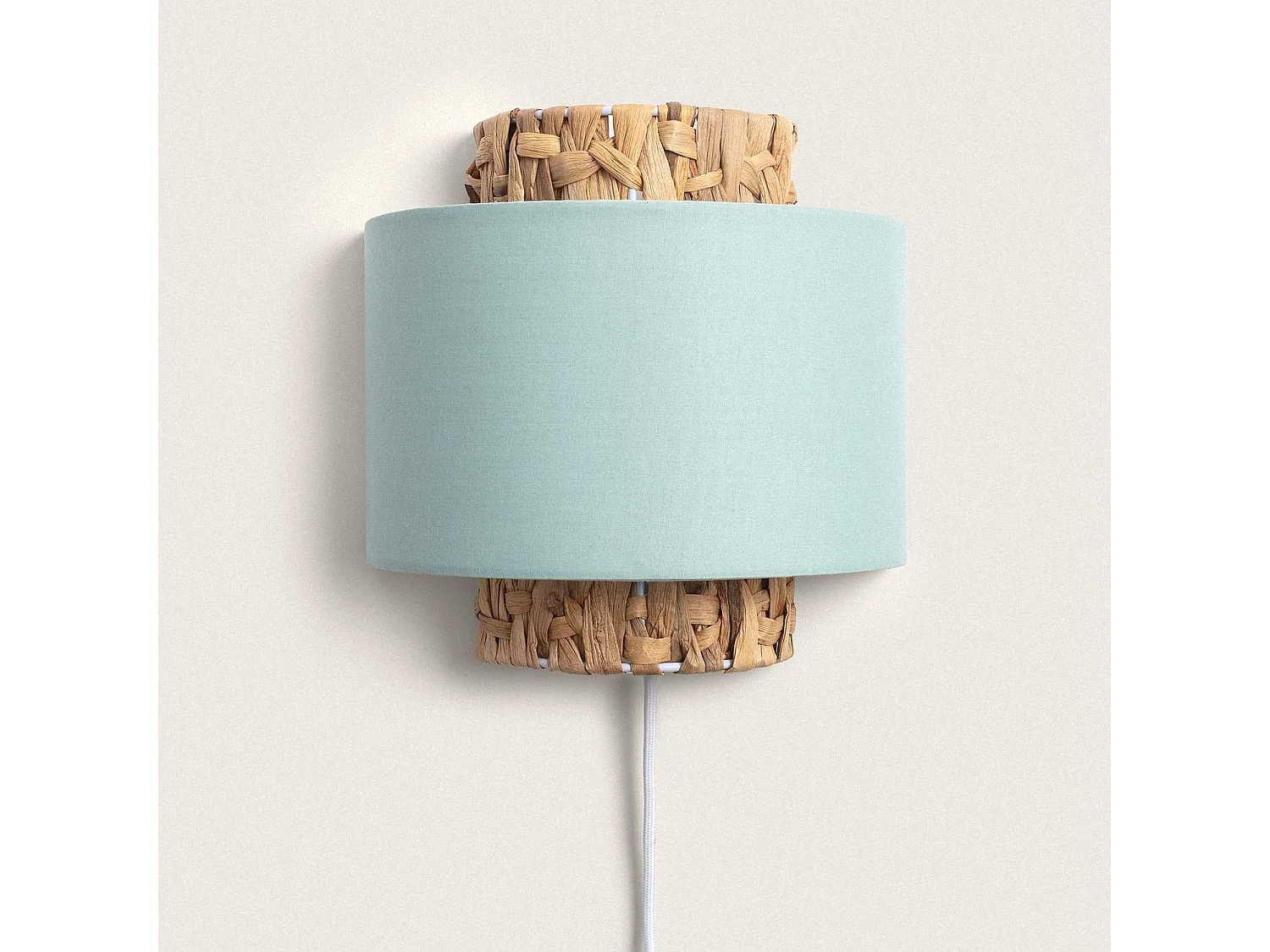 Applique da Parete Fibre Naturali Orleans Verde Celadon