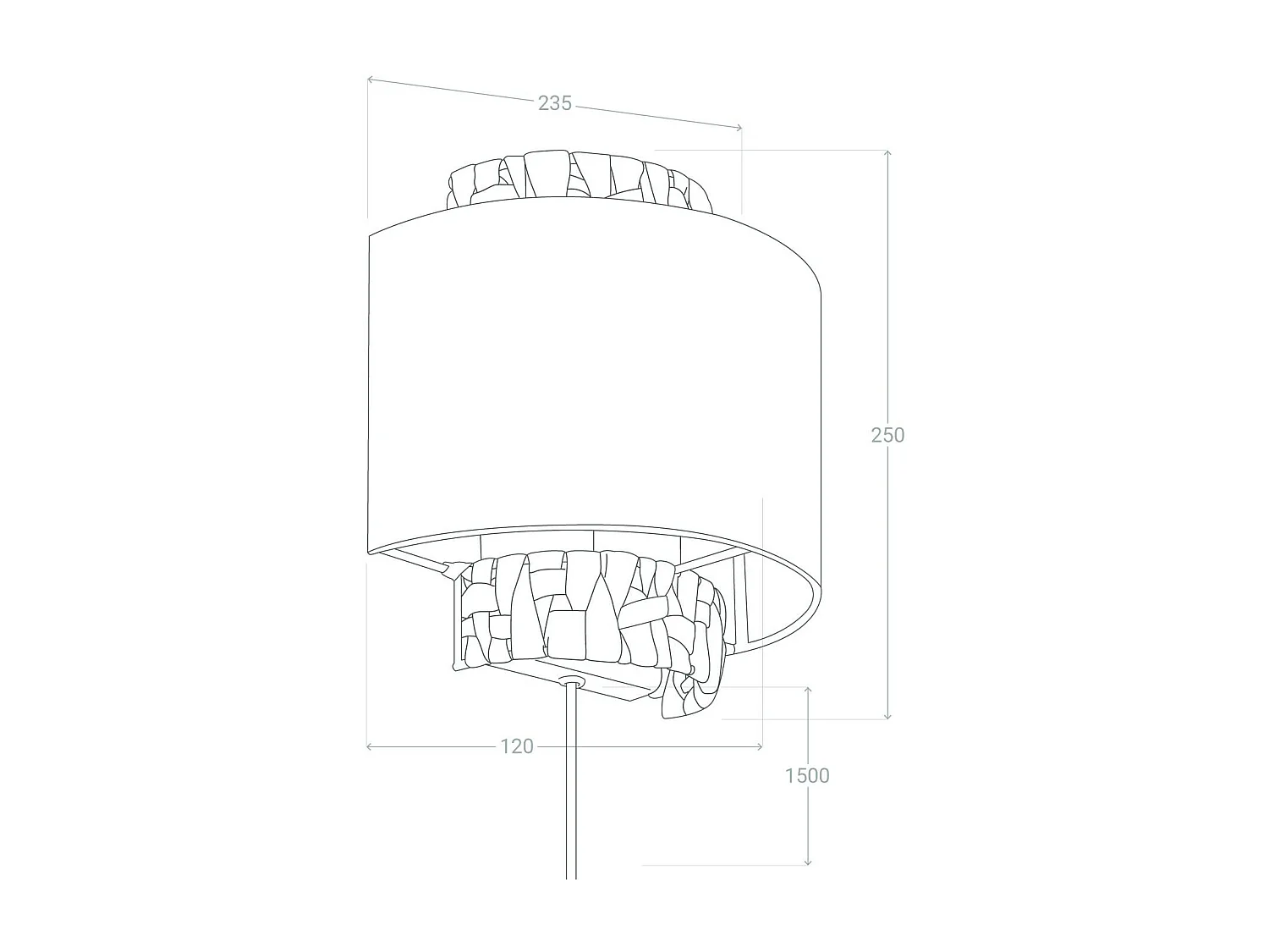 Applique Murale Fibres Naturelles Orléans Vert Céladon