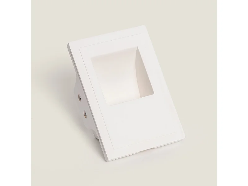 Aplique de Pared Integración Escayola/Pladur para Bombilla LED GU10 PAR11 Corte 103x148 mm Blanco