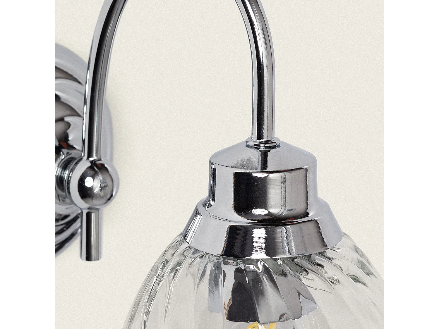 Lampada da Parete Metallo e Vetro Kutja Argento