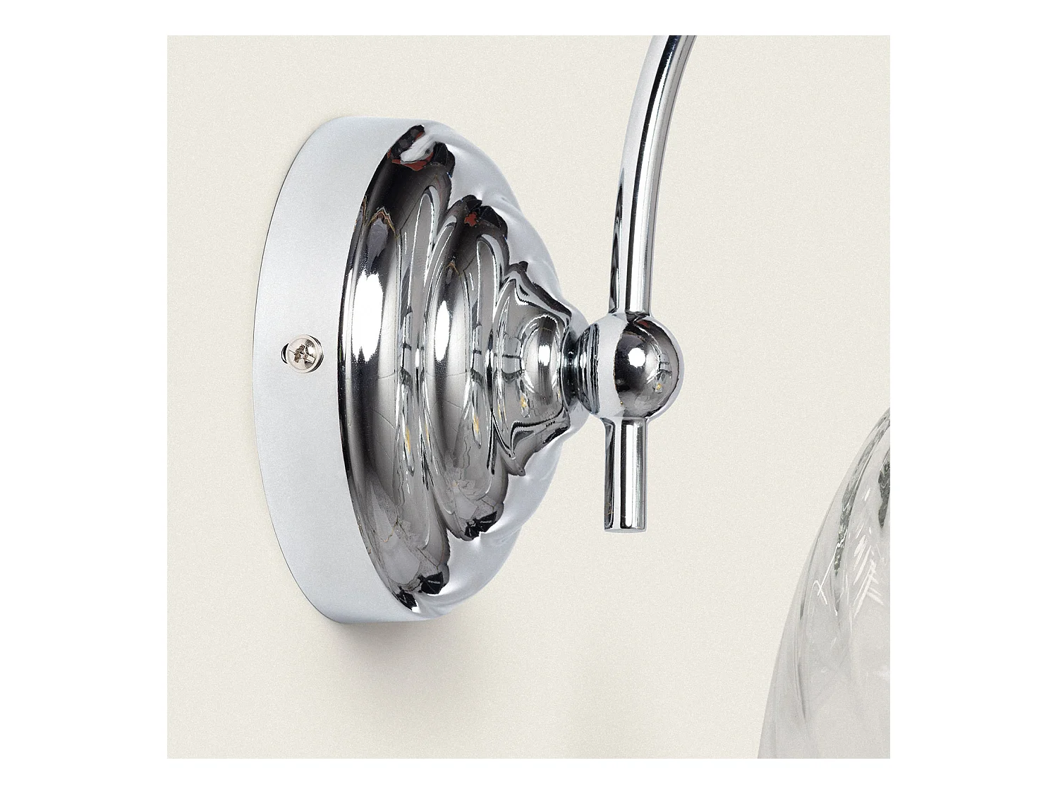 Lampada da Parete Metallo e Vetro Kutja Argento