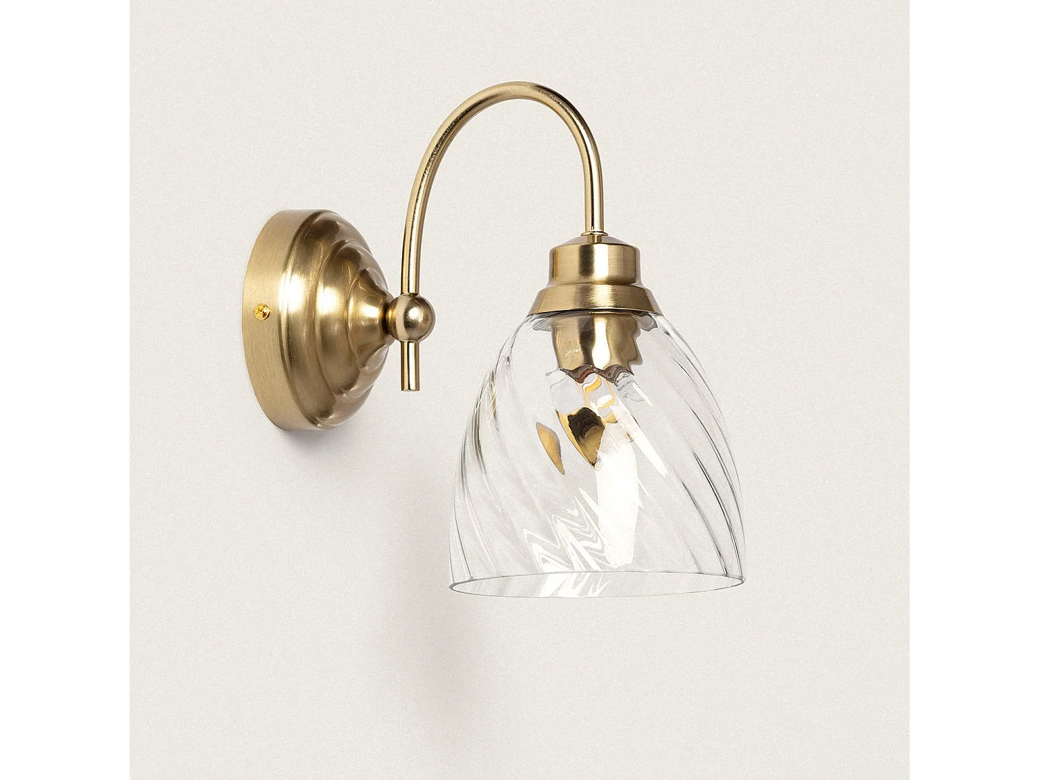 Applique Murale Métal et Verre Kutja Argent