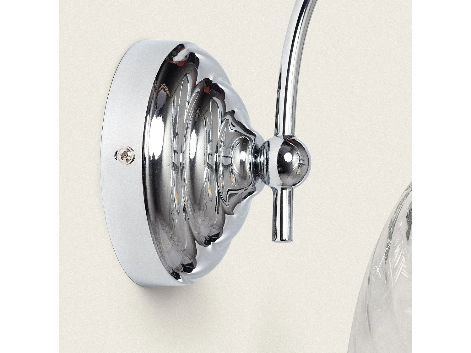 Applique Murale Métal et Verre Kutja Argent