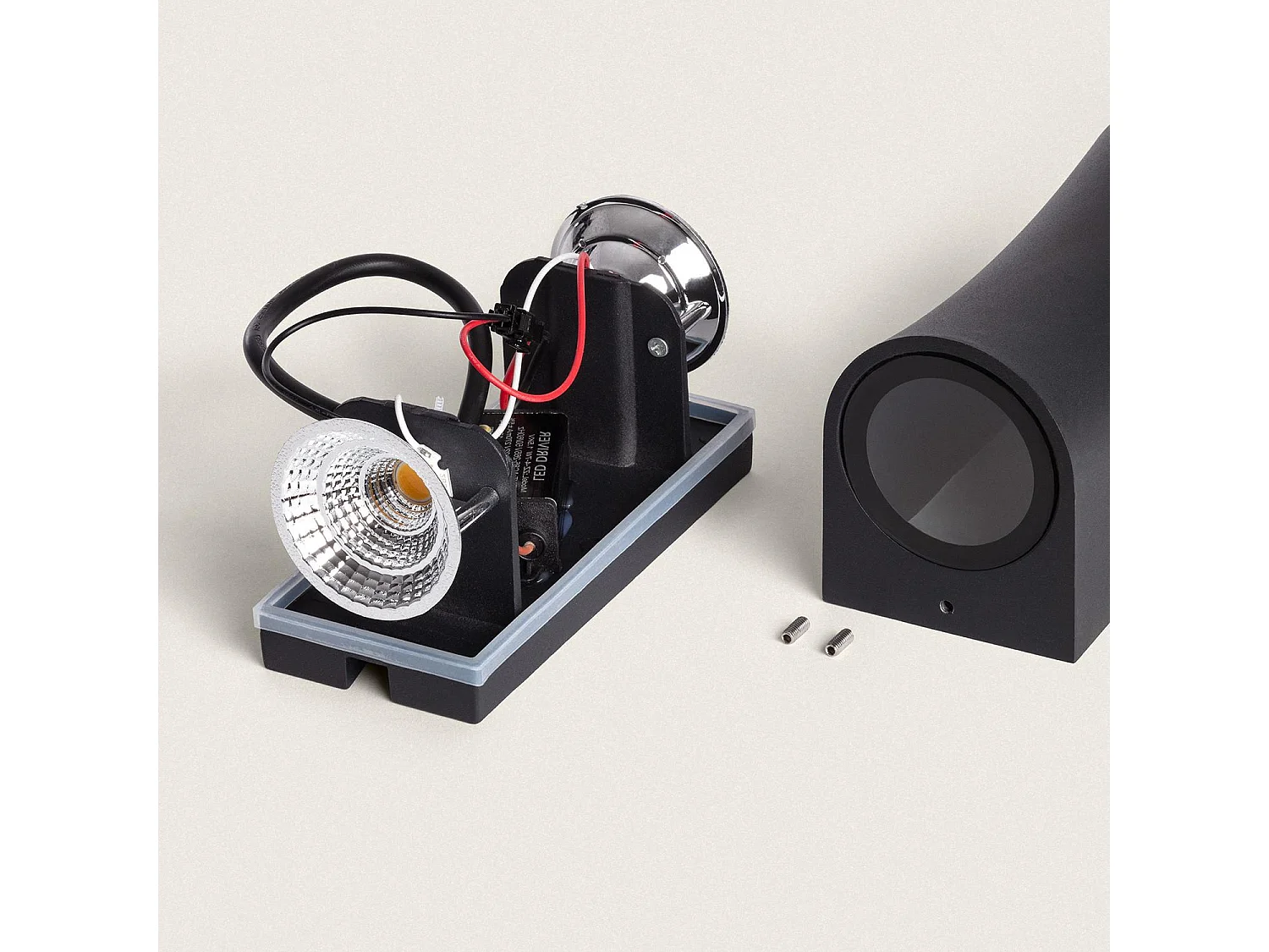 Applique Murale Extérieure LED 6W Aluminium en Saillie Hallek Noir