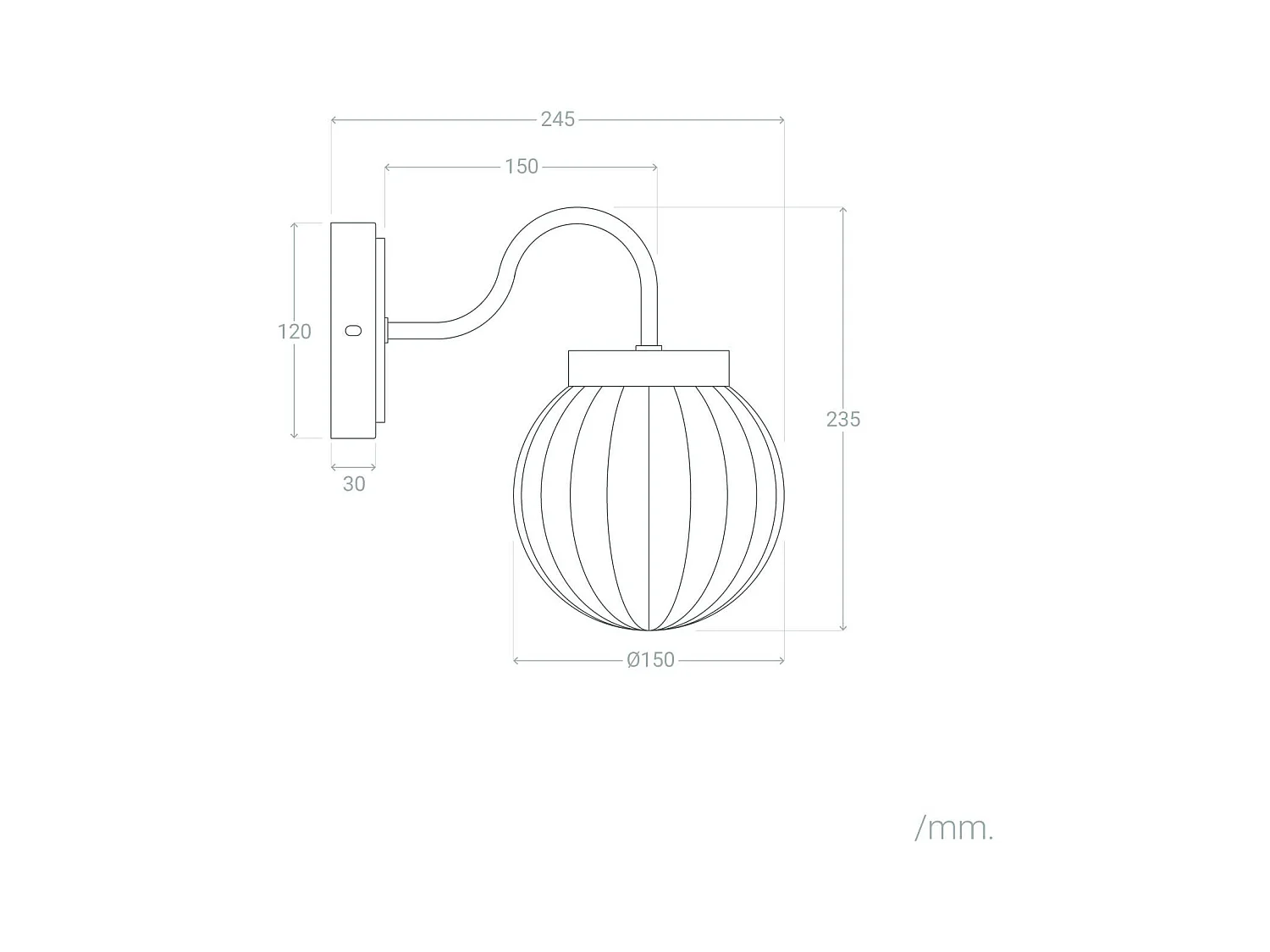 Lámpara de Pared Exterior Metal y Cristal Driyah Dorado