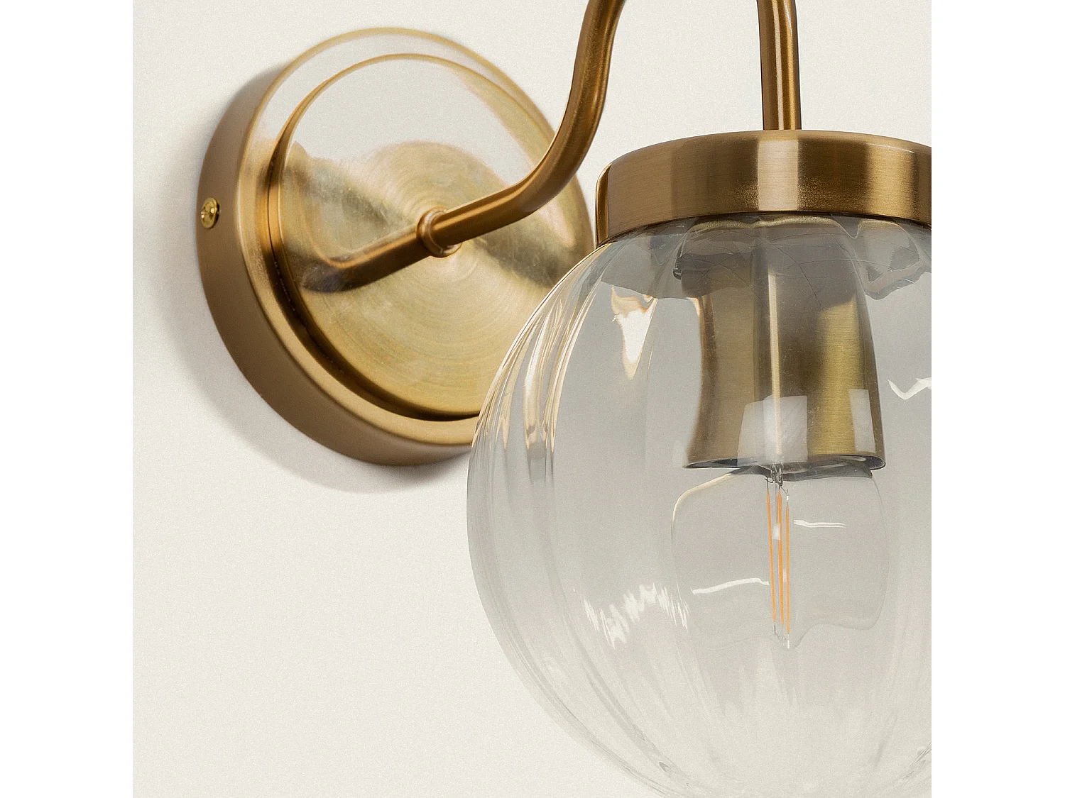 Applique Murale Extérieur Métal et Verre Driyah Doré