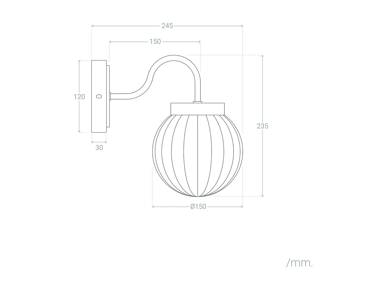 Applique Murale Extérieur Métal et Verre Driyah Doré