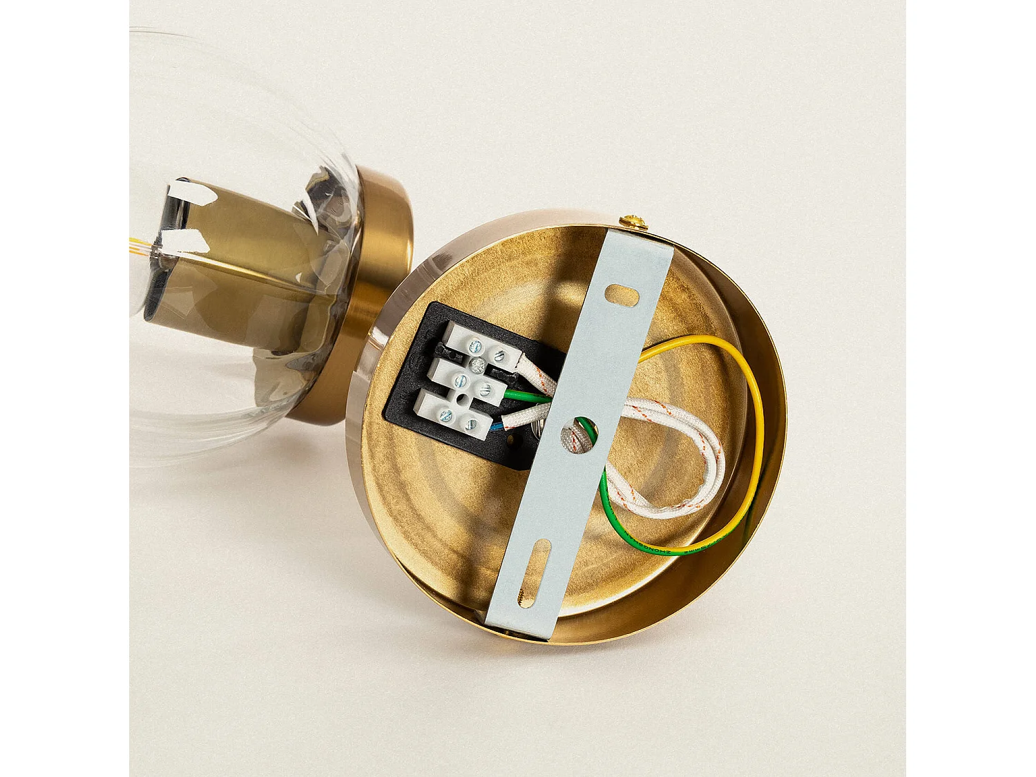 Applique Murale Extérieur Métal et Verre Driyah Doré