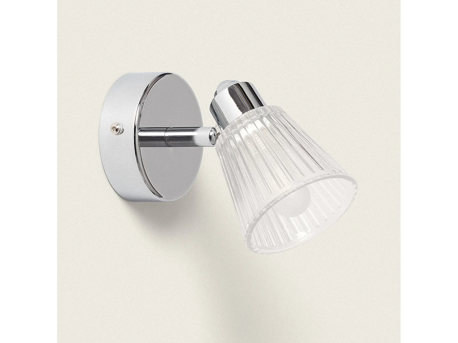 Lampe Murale Salle de Bain 1 Spot Chrome Rain Argent