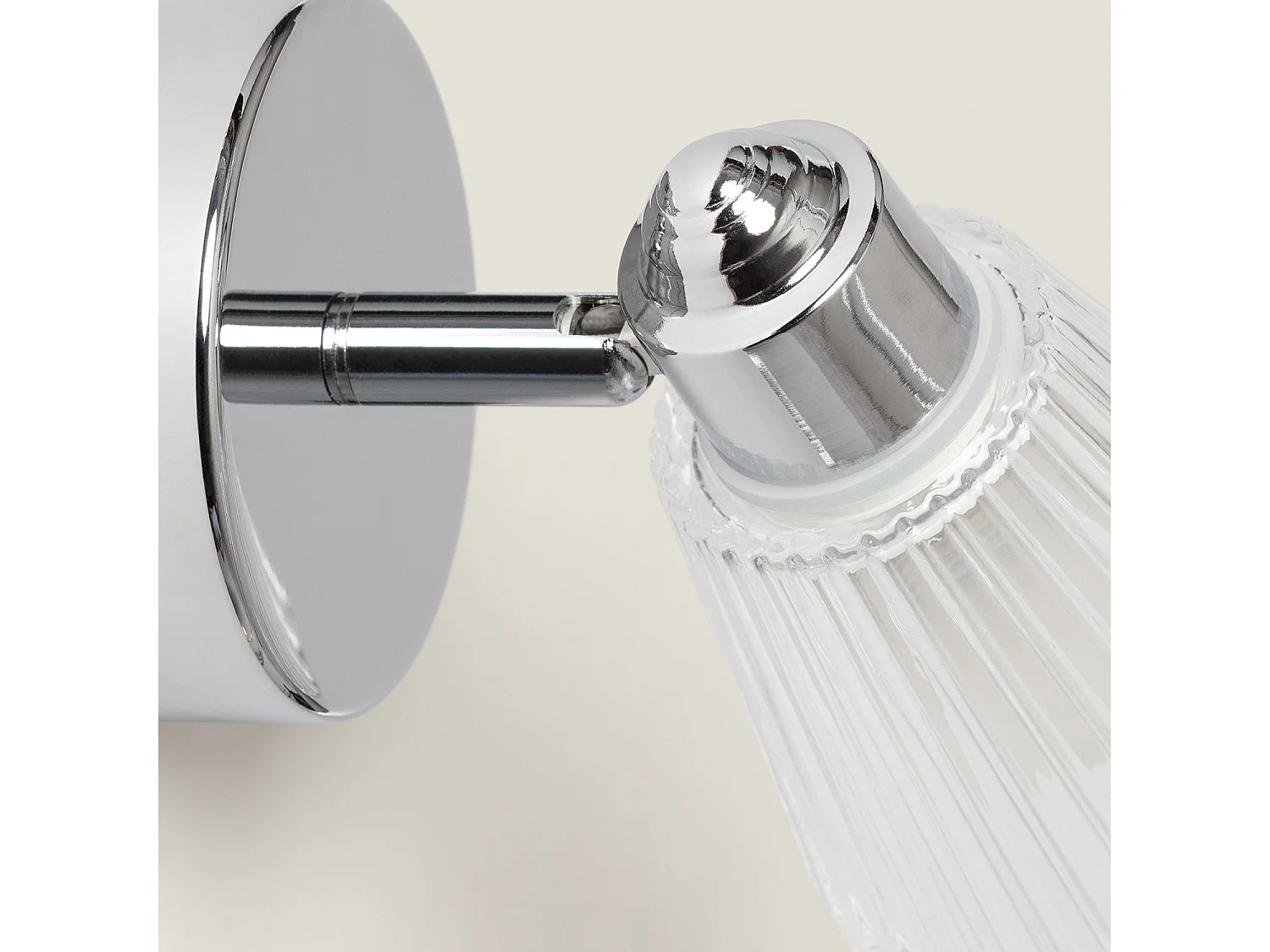 Lampe Murale Salle de Bain 1 Spot Chrome Rain Argent