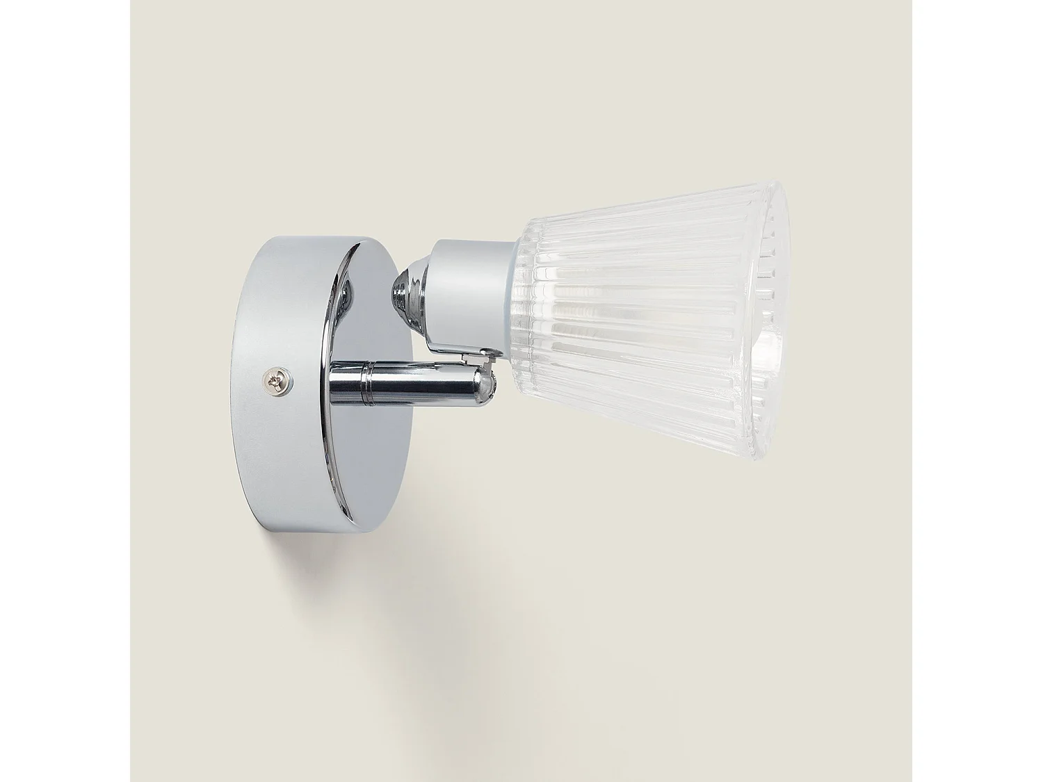 Lampe Murale Salle de Bain 1 Spot Chrome Rain Argent