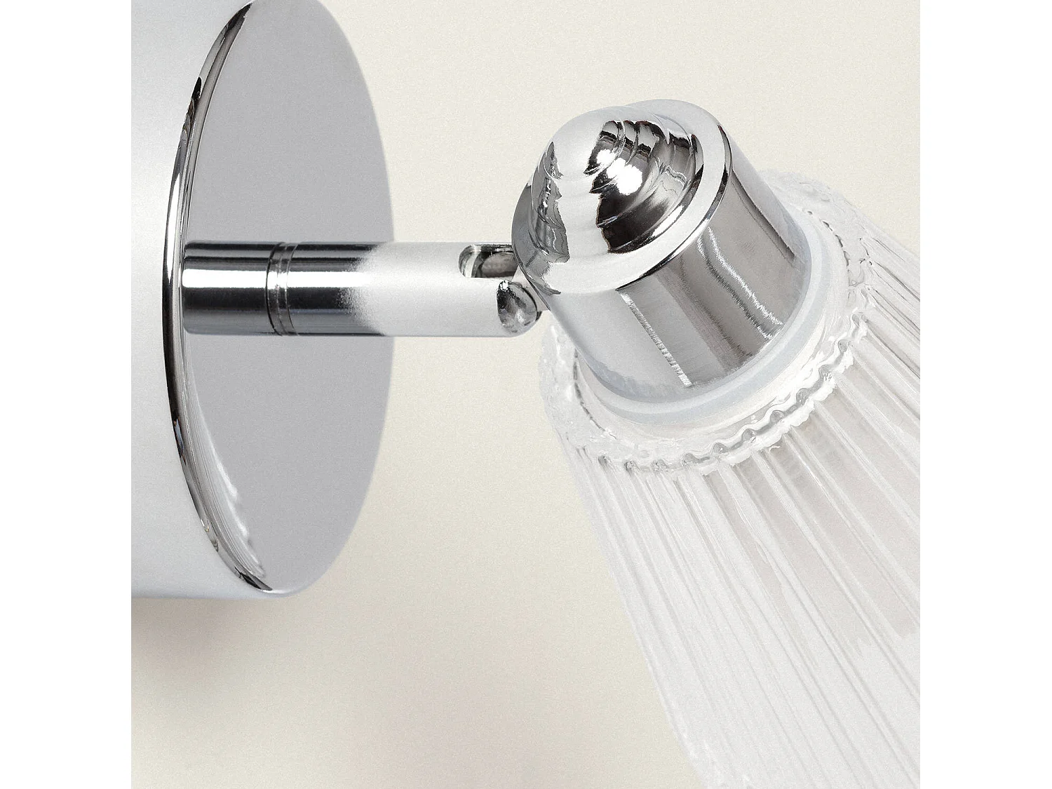 Lampe Murale Salle de Bain 1 Spot Chrome Rain Argent