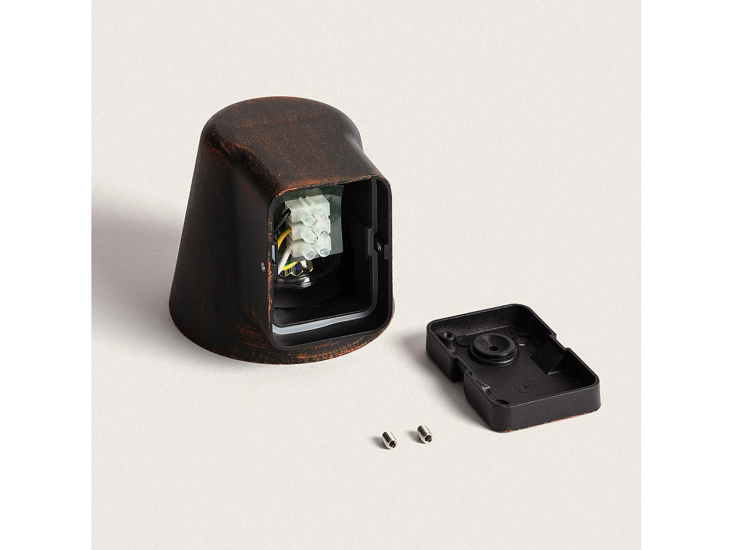 Aplique de Pared Exterior Aluminio Darjan Oroco II Wengué