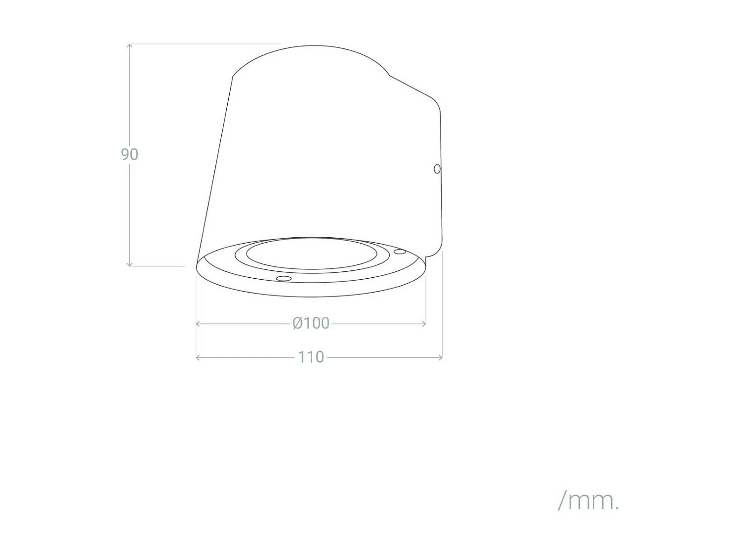 Applique Murale Extérieure Aluminium Darjan Oroco II Wengé