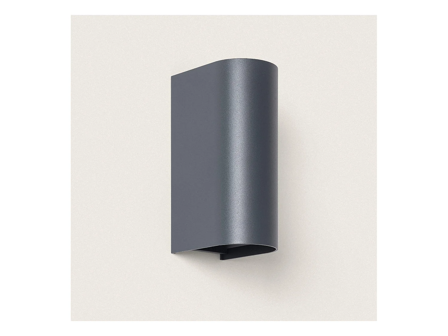 Aplique de Pared Exterior LED 10W Aluminio Iluminación Doble Cara CCT Seleccionable Denny Round Large Antracita