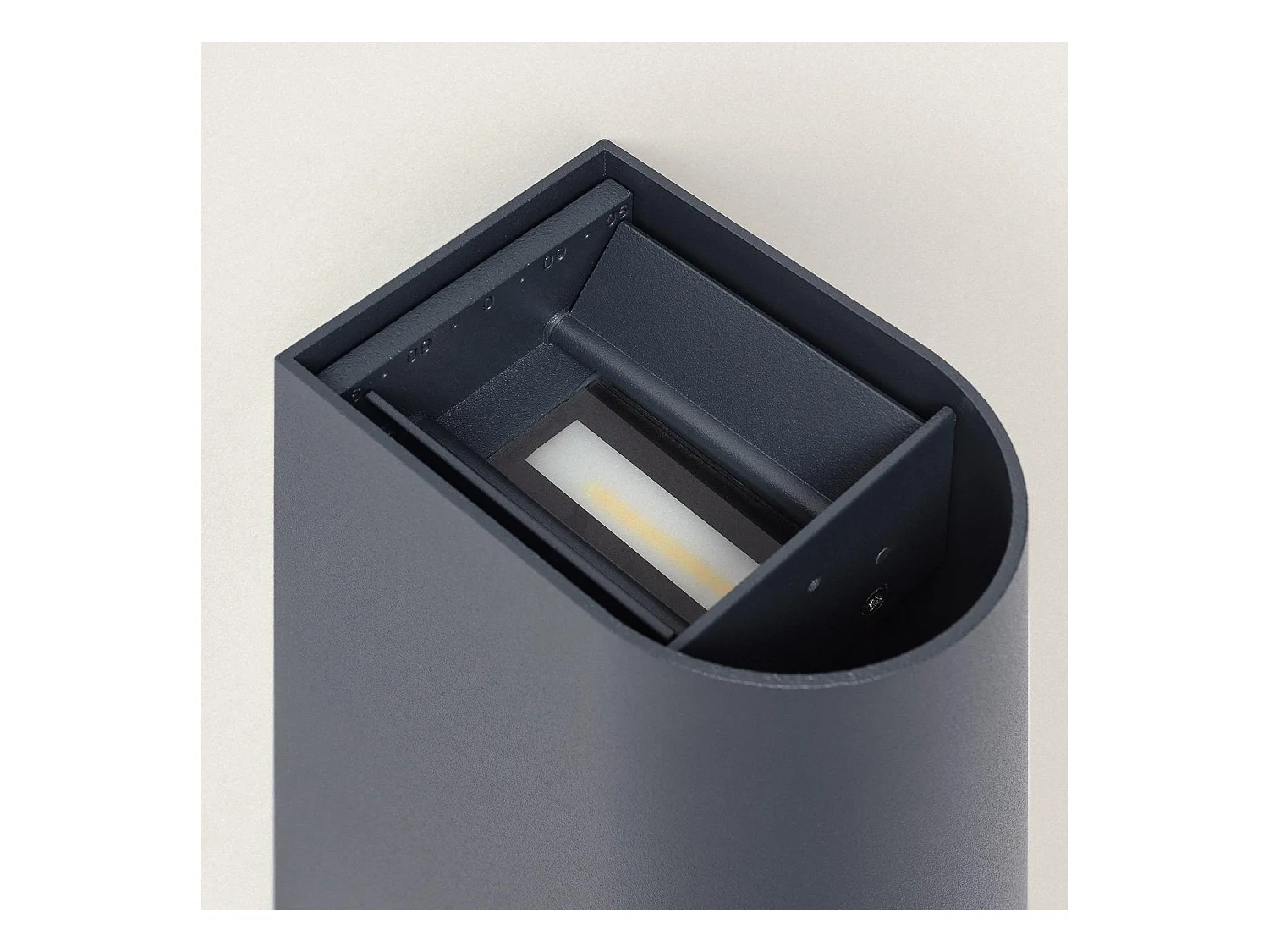 Aplique de Pared Exterior LED 10W Aluminio Iluminación Doble Cara CCT Seleccionable Denny Round Large Antracita