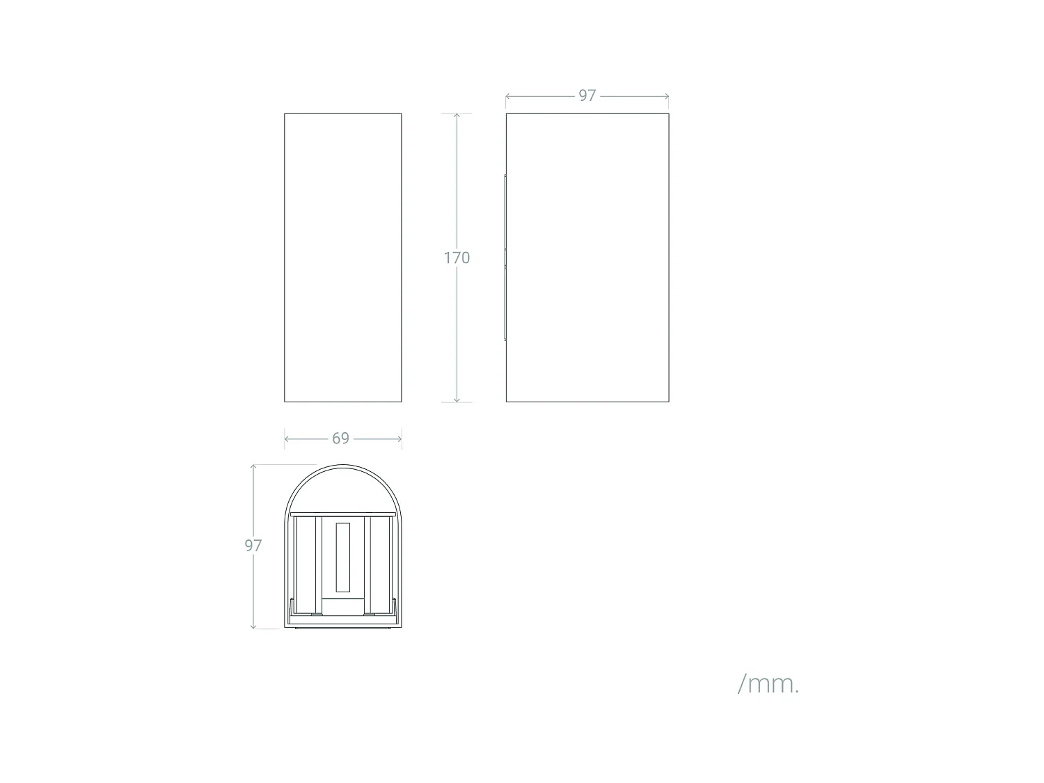 Aplique de Pared Exterior LED 10W Aluminio Iluminación Doble Cara CCT Seleccionable Denny Round Large Antracita