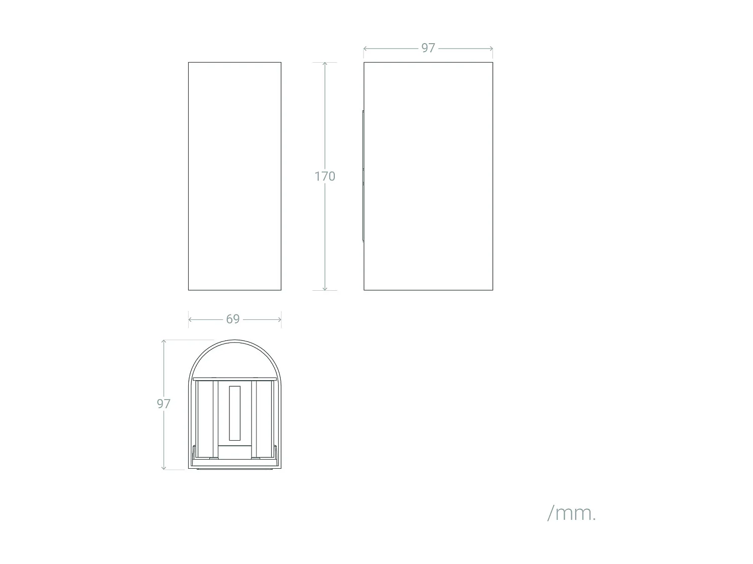 Applique Murale Extérieure LED 10 W Aluminium Éclairage Double Face CCT Sélectionnable Oscilum Round Anthracite