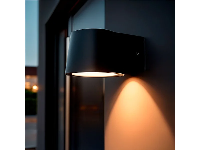 Aplique de Pared Exterior LED 7W Aluminio Dumai Negro Mate