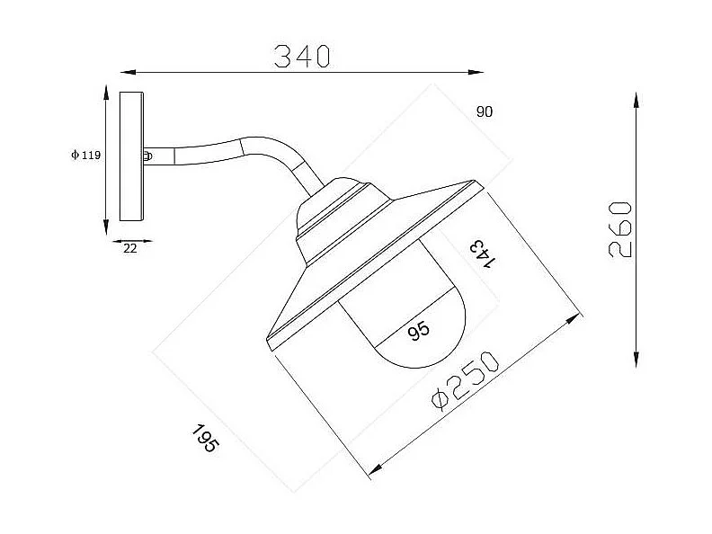 Lampe Murale Métal Perth Rouille