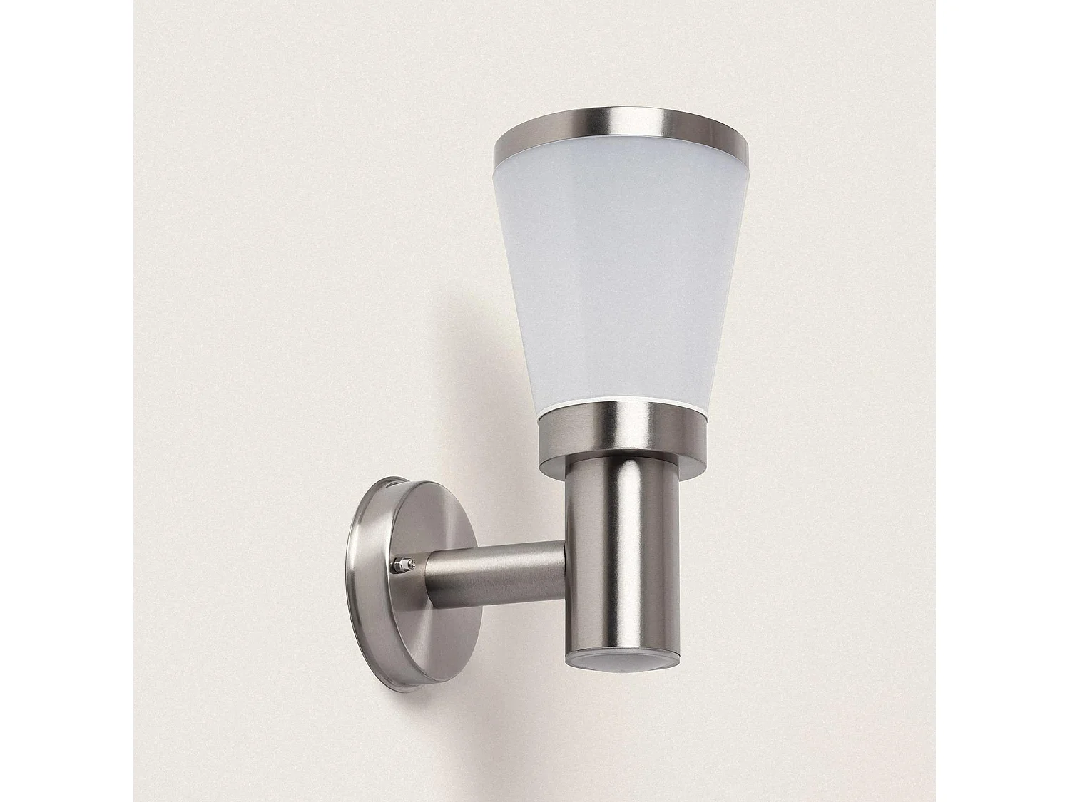 Aplique de Pared Exterior Acero Inoxidable Idun Plateado