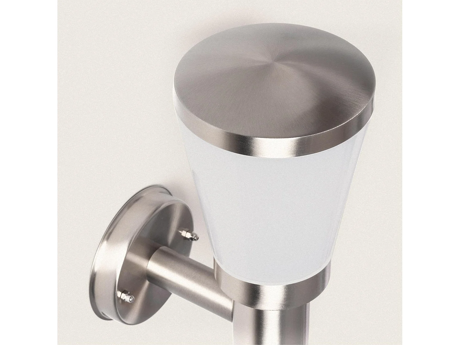 Aplique de Pared Exterior Acero Inoxidable Idun Plateado